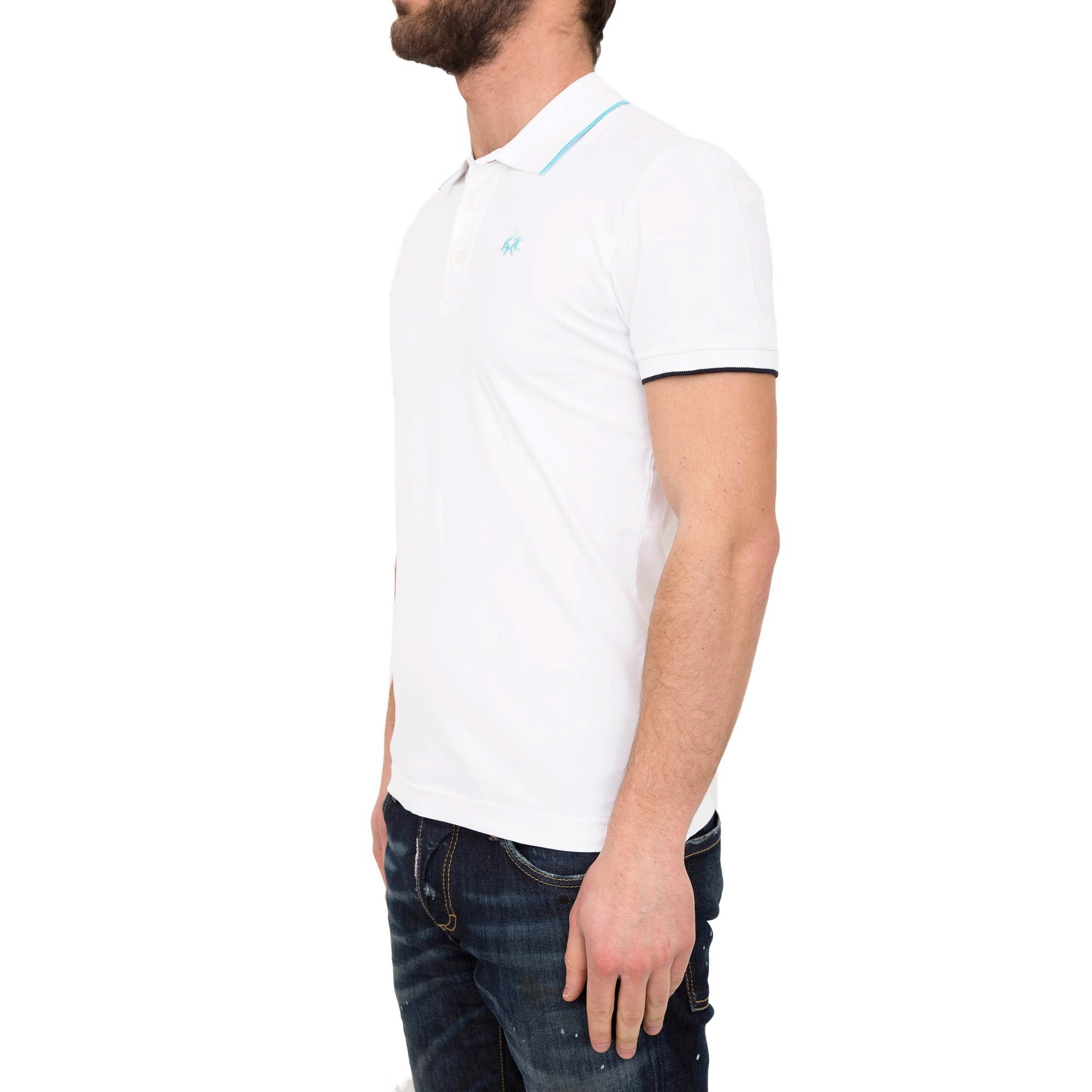 La Martina 20161 polo uomo bianca stretch taglia M