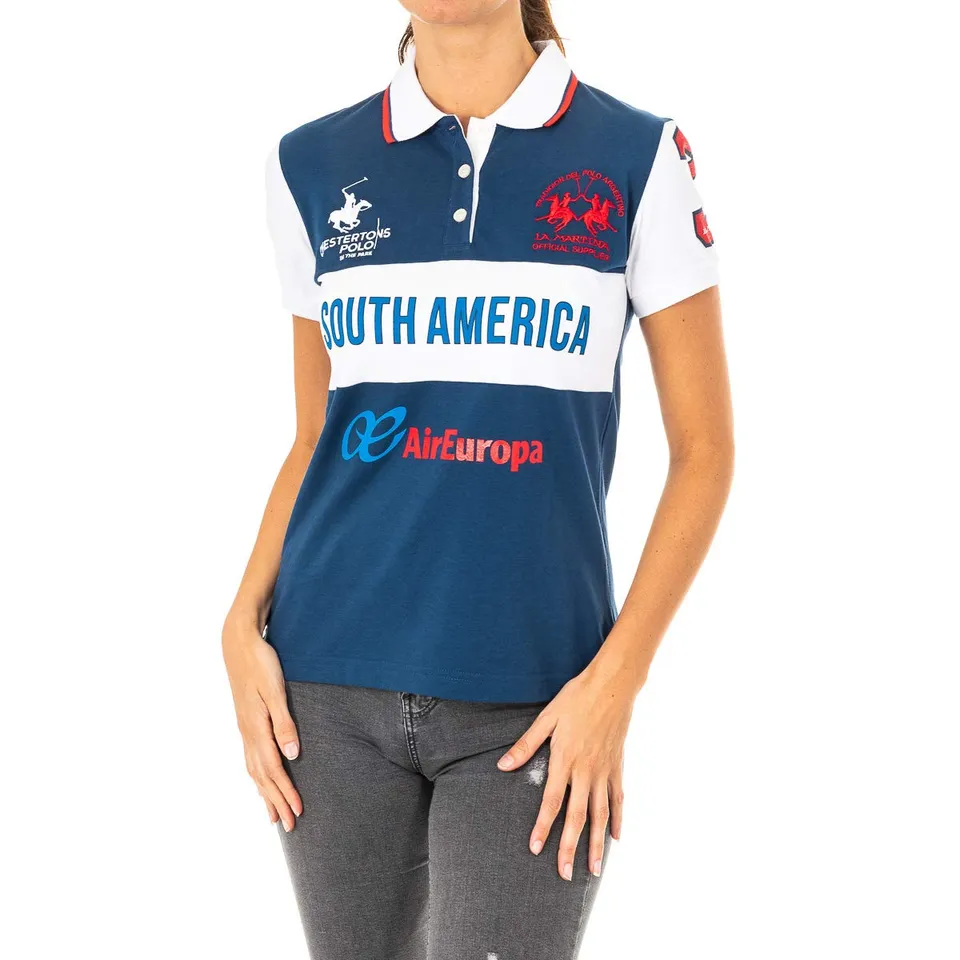 La Martina 2WP165 polo donna manica corta cotone stampa