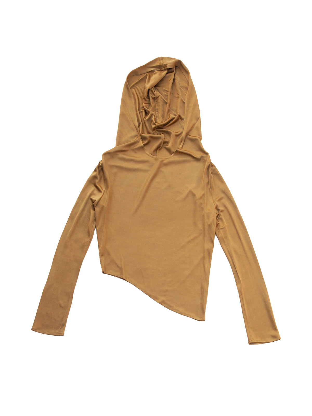 GiglioTigrato Bombay top viscosa ocra con cappuccio
