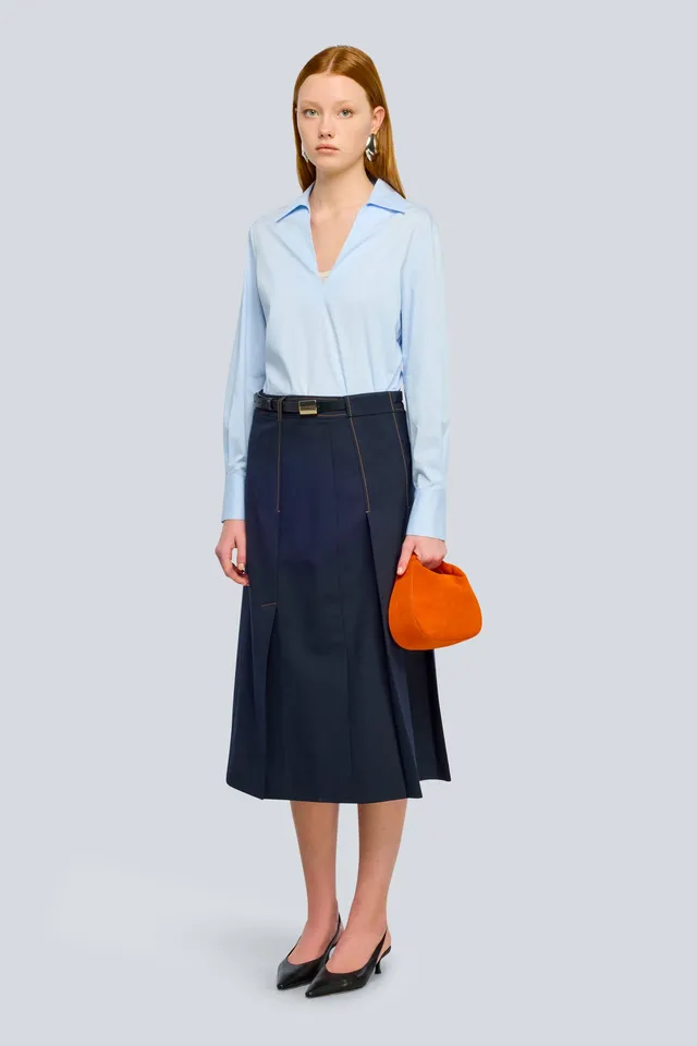 Semicouture Joanne Y6WK08 camicia azzurro cielo popeline