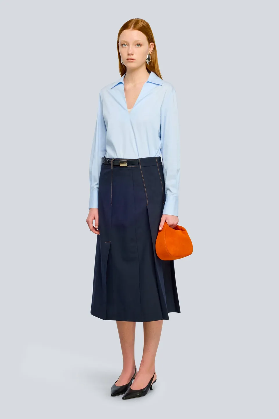 Semicouture Joanne Y6WK08 camicia azzurro cielo popeline
