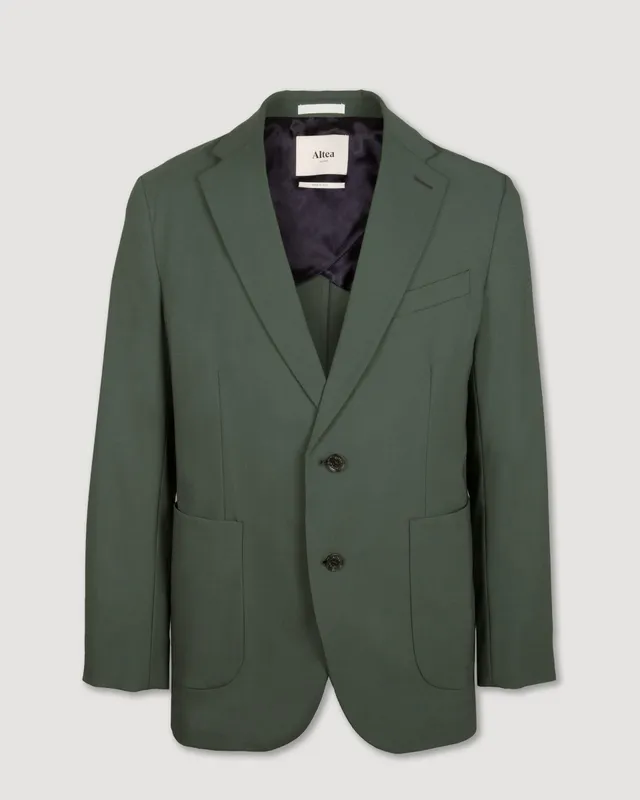 Altea Aston blazer verde lana tecnica foderato
