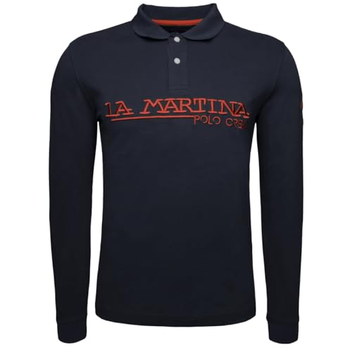 La Martina XMP306 Heavy Jersey Polo manica lunga logo