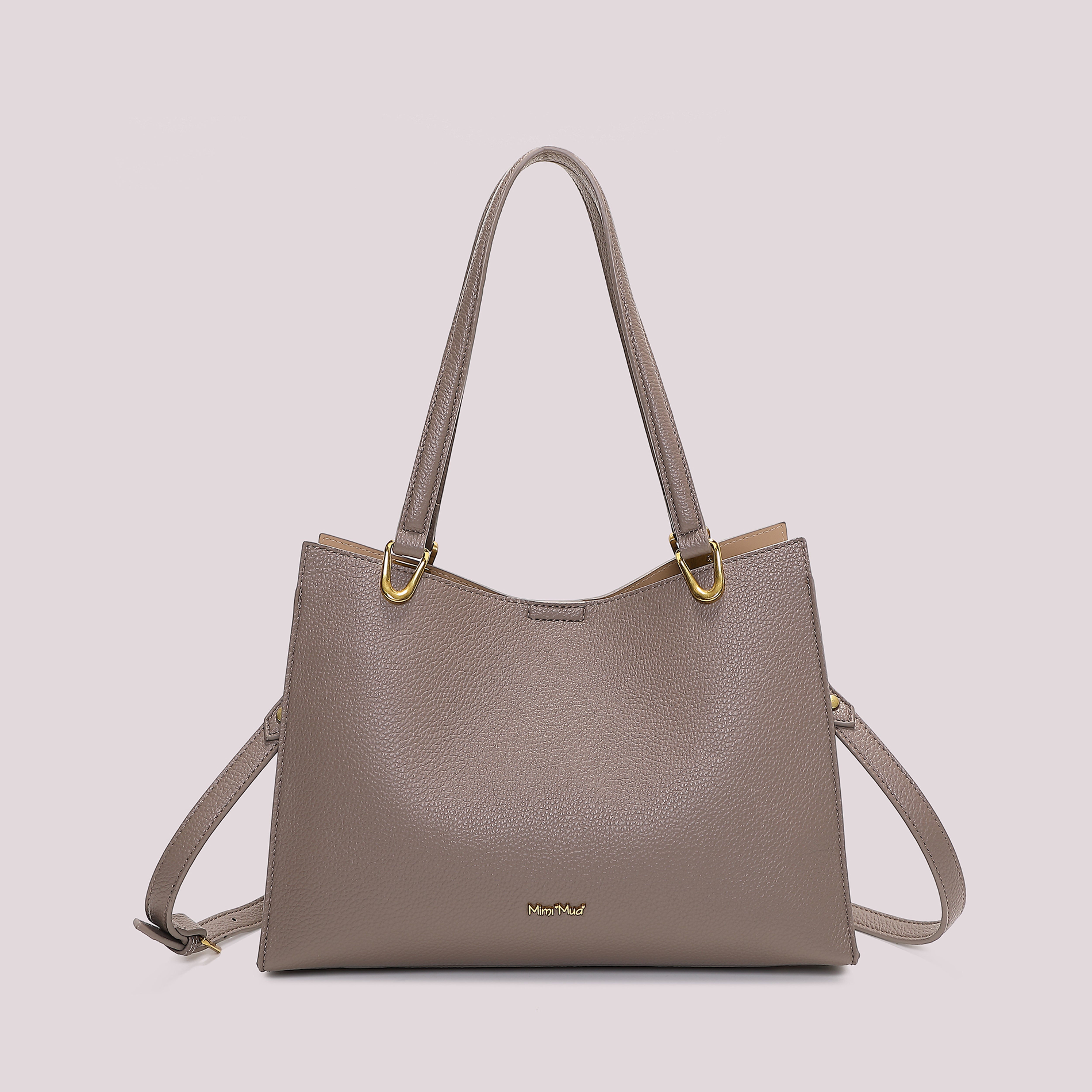Mimi Mua Borsa Shopping shopper nero satinato