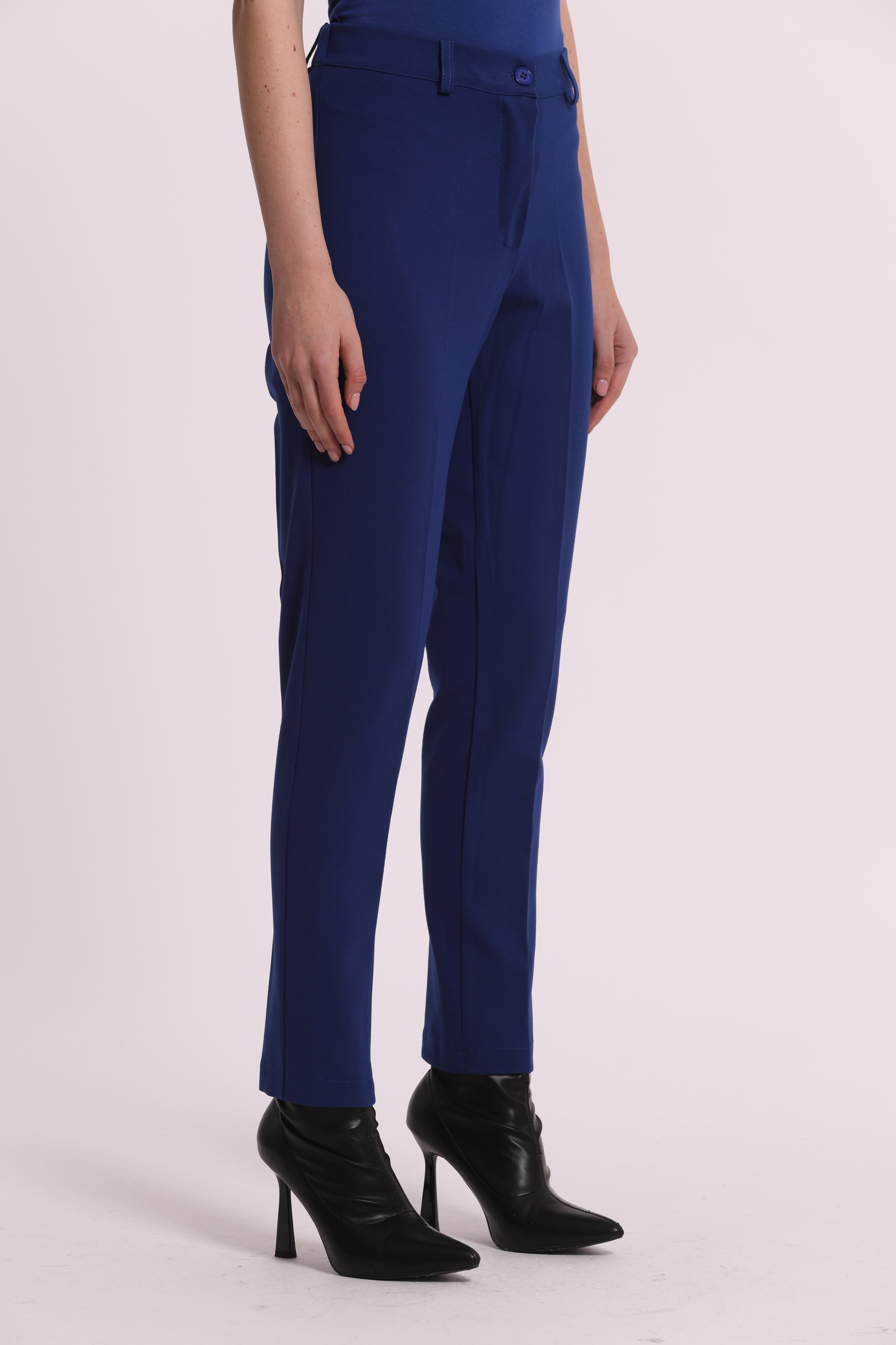 Mimi Mua Pantalone a Sigaretta in Punto Milano nero elasticizzato
