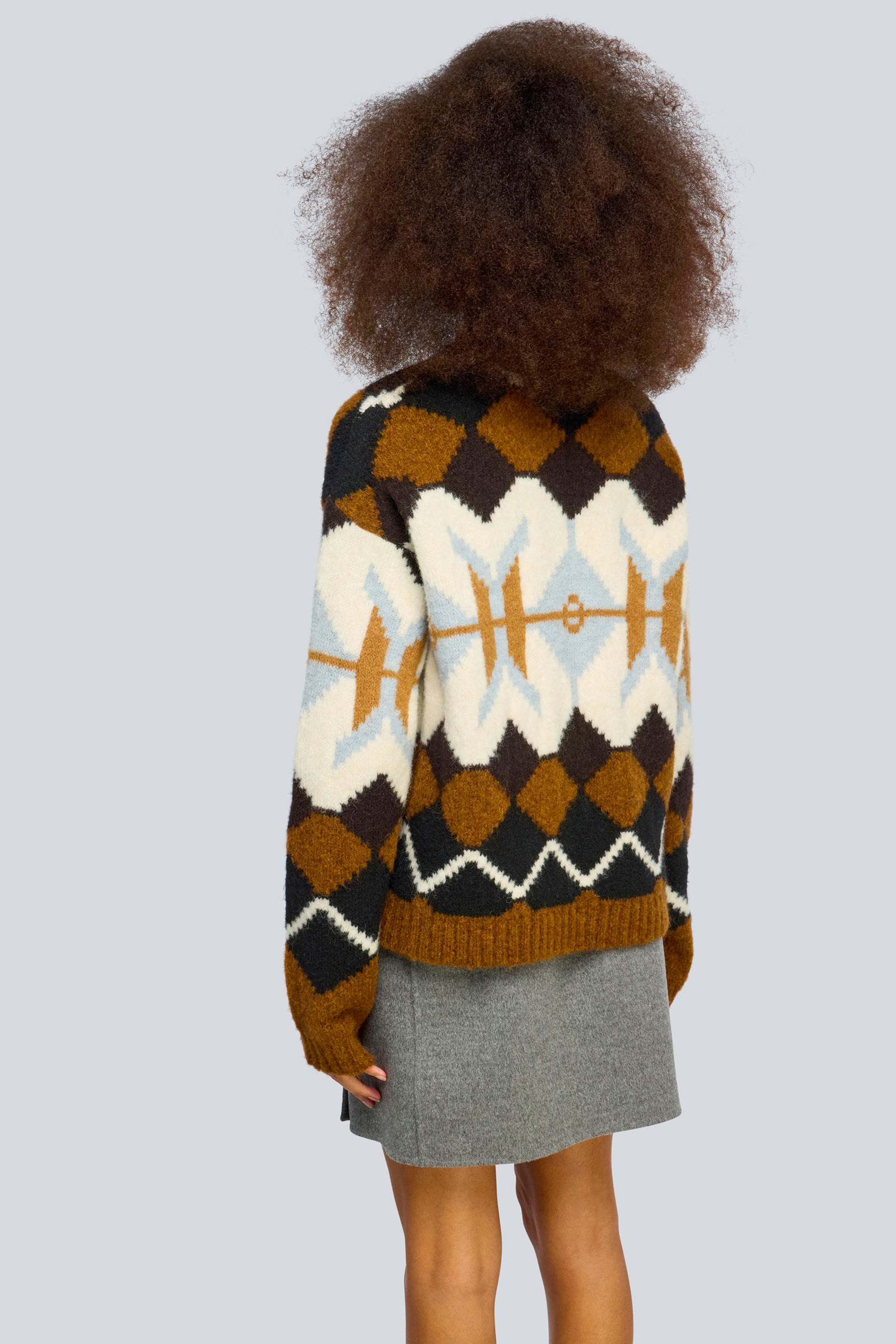 Semicouture Sherley maglia jacquard norvegese fiori