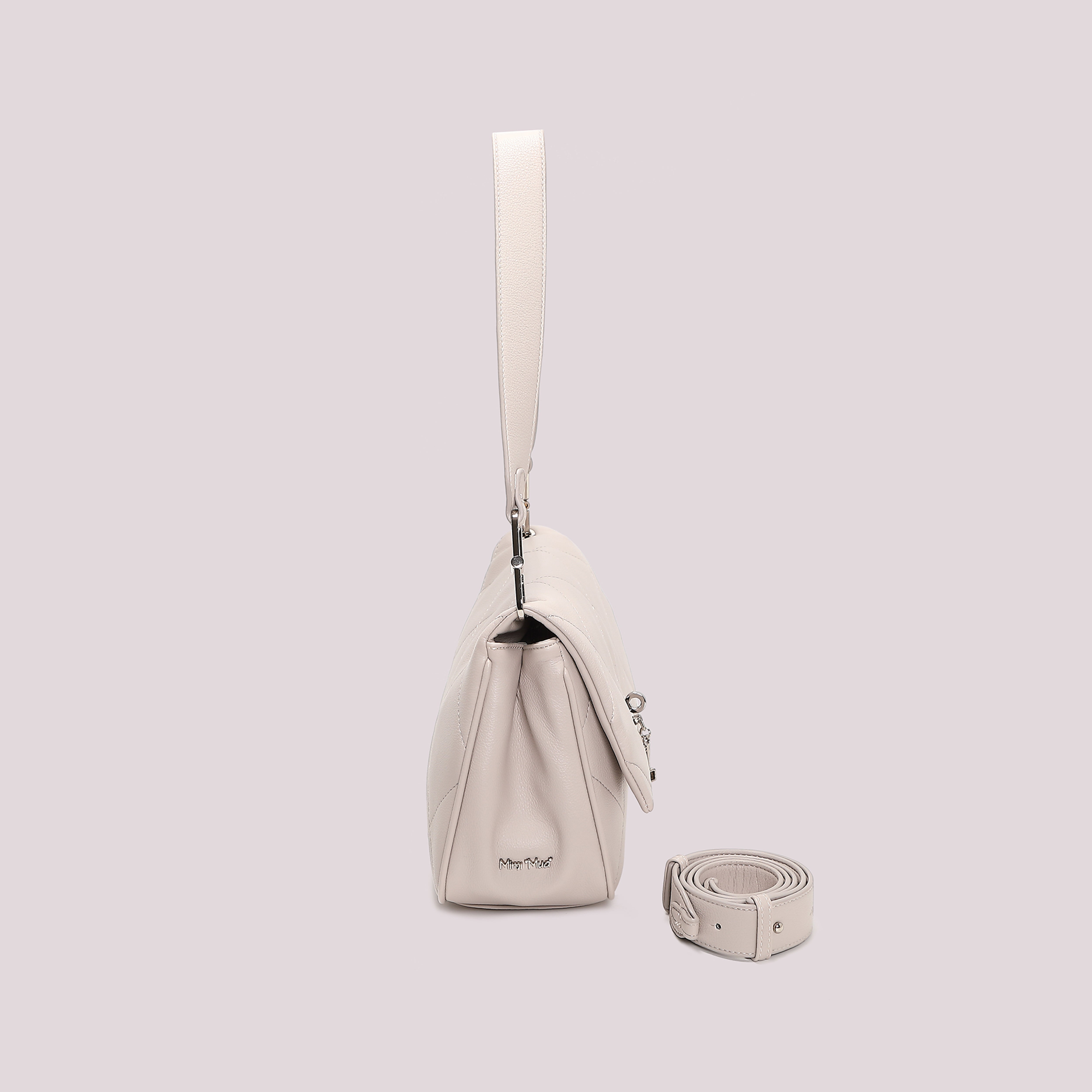 Mimi Mua Borsa a Spalla Trapuntata con Patta