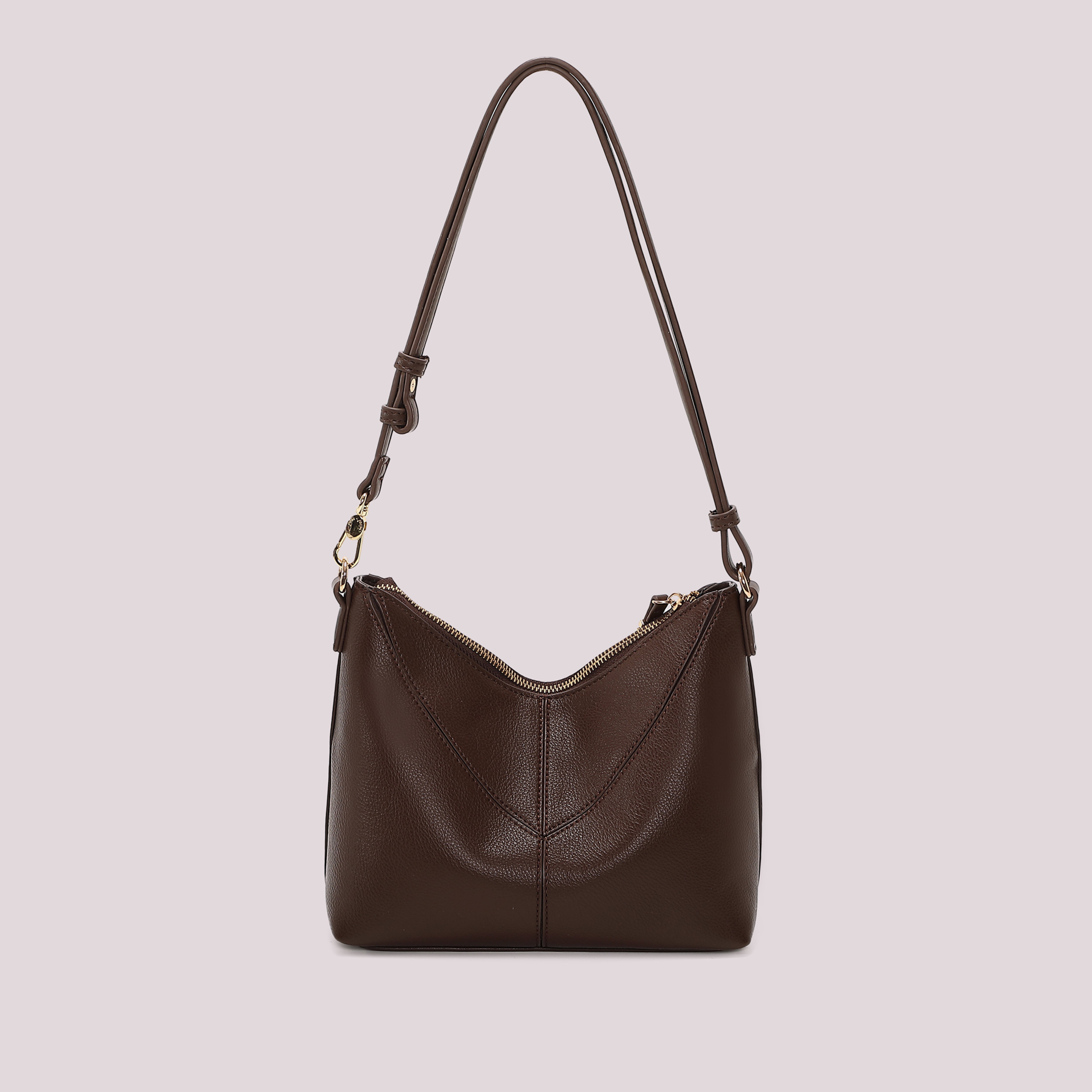 Mimi Mua borsa tracolla lettere zip tracolla nera 22 cm