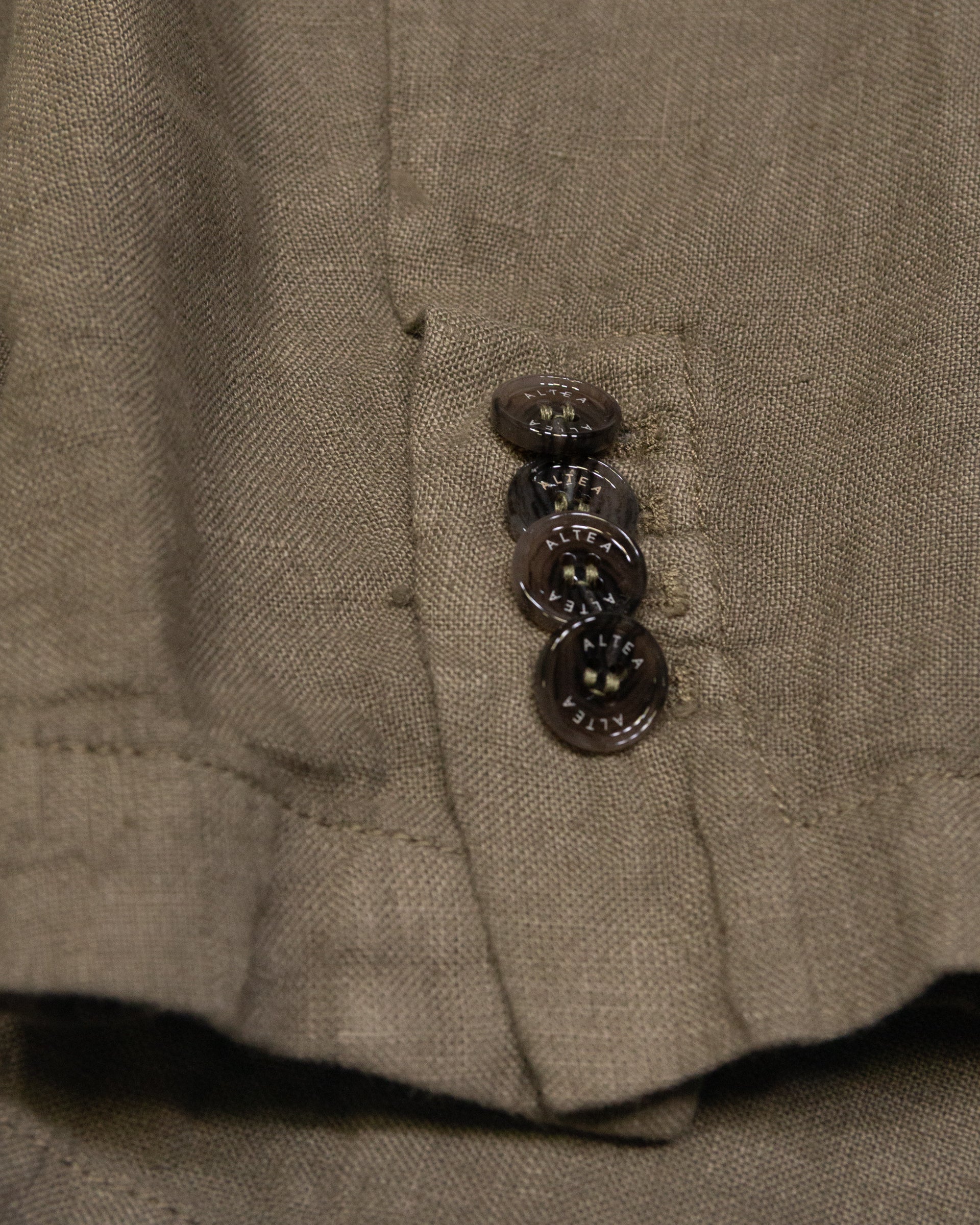 Altea Aaron Blazer Lino Army Sfoderato