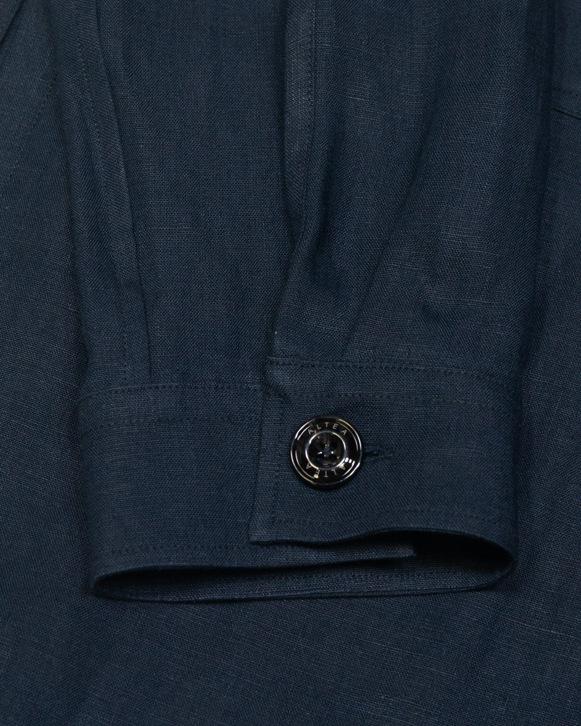 Altea Mitchell overshirt blu navy lino sfoderata