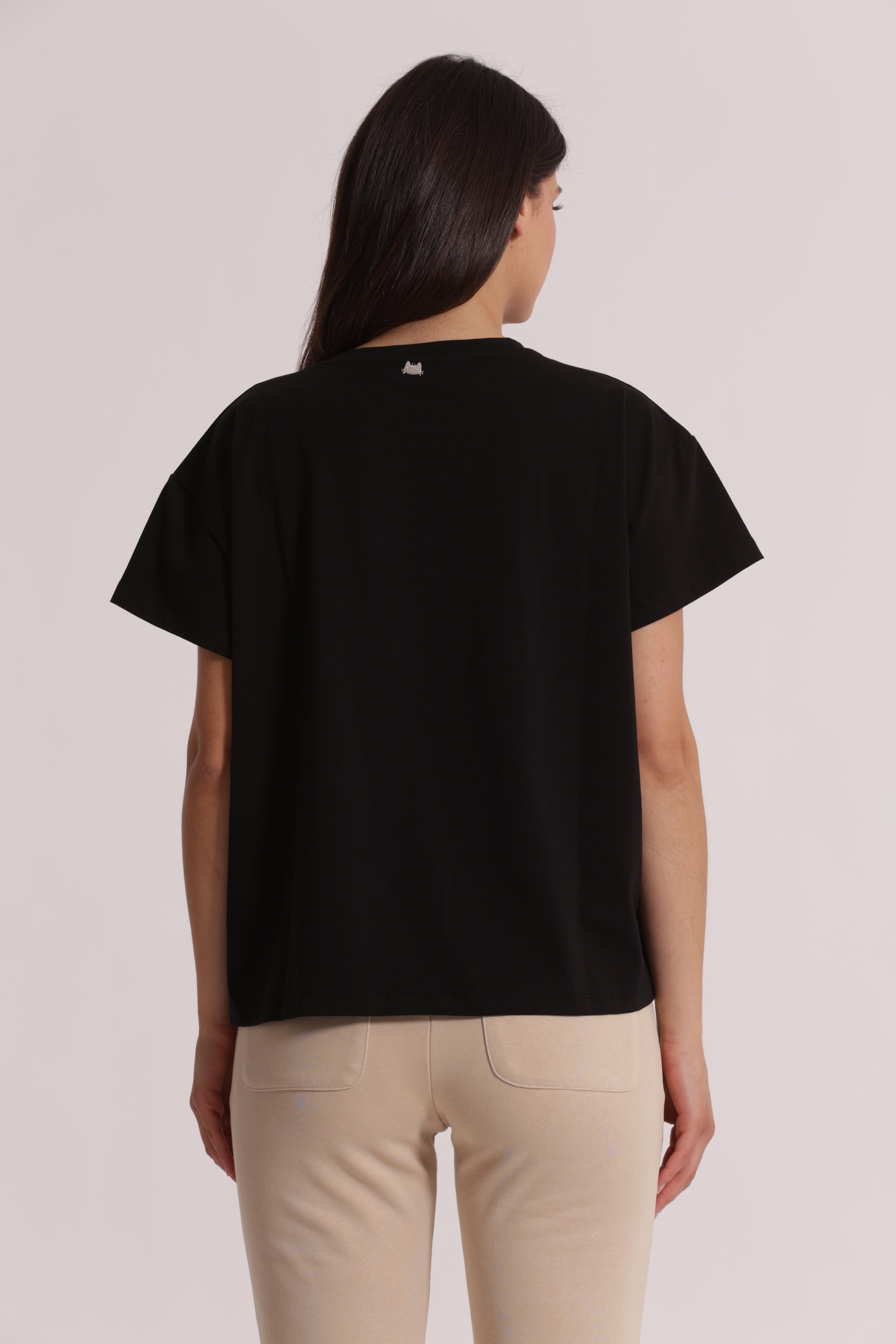 Mimi Mua T-Shirt Modern Muse con Paillettes Bianco