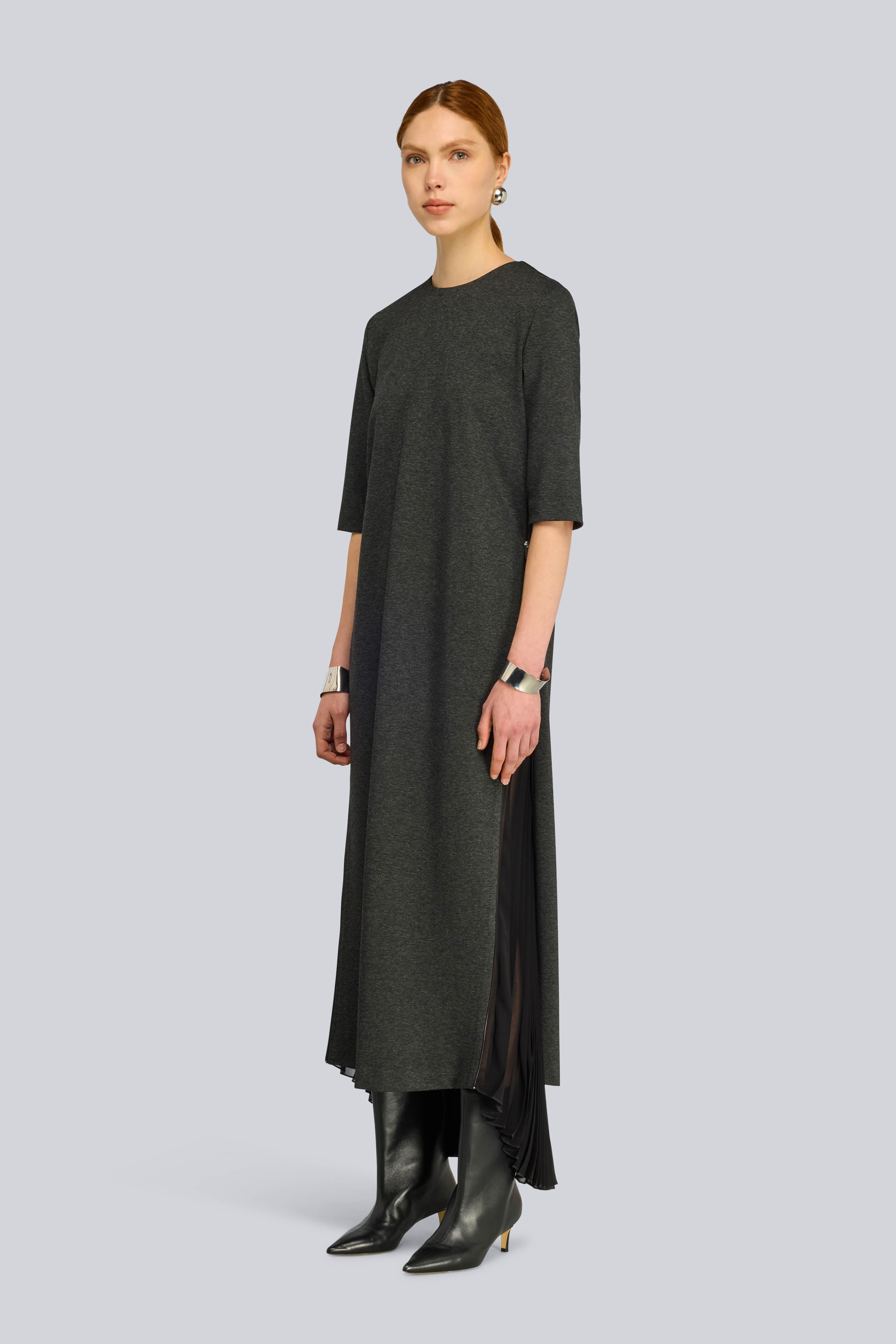 Semicouture Tammy abito punto Milano antracite ampio