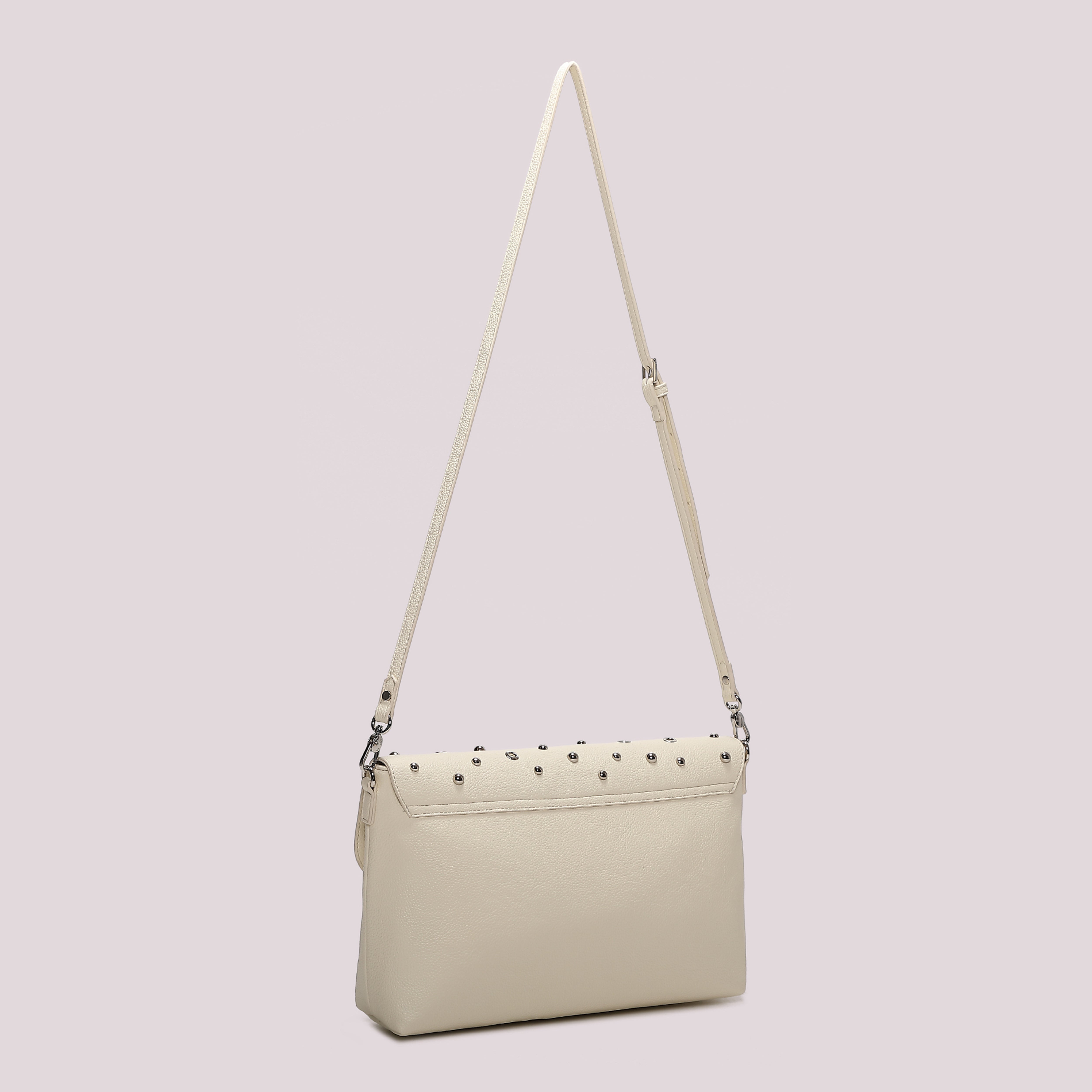 Mimi Mua Borsa a Busta con Borchie Nero Ecopelle