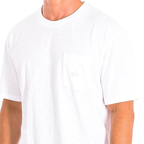 La Martina t-shirt uomo bianca M tasca cotone
