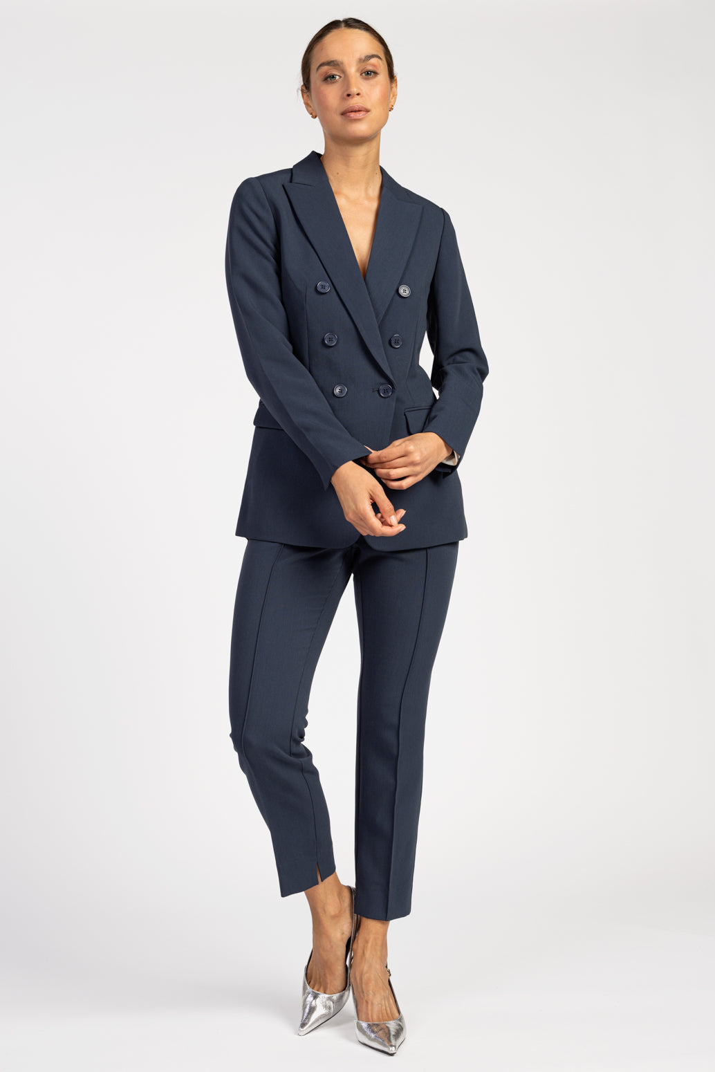 Aaiko Parene pantaloni blu slim piega