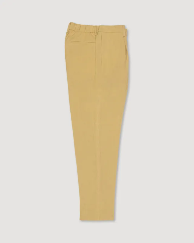 Altea Ronny pantalone chino lino beige con pinces
