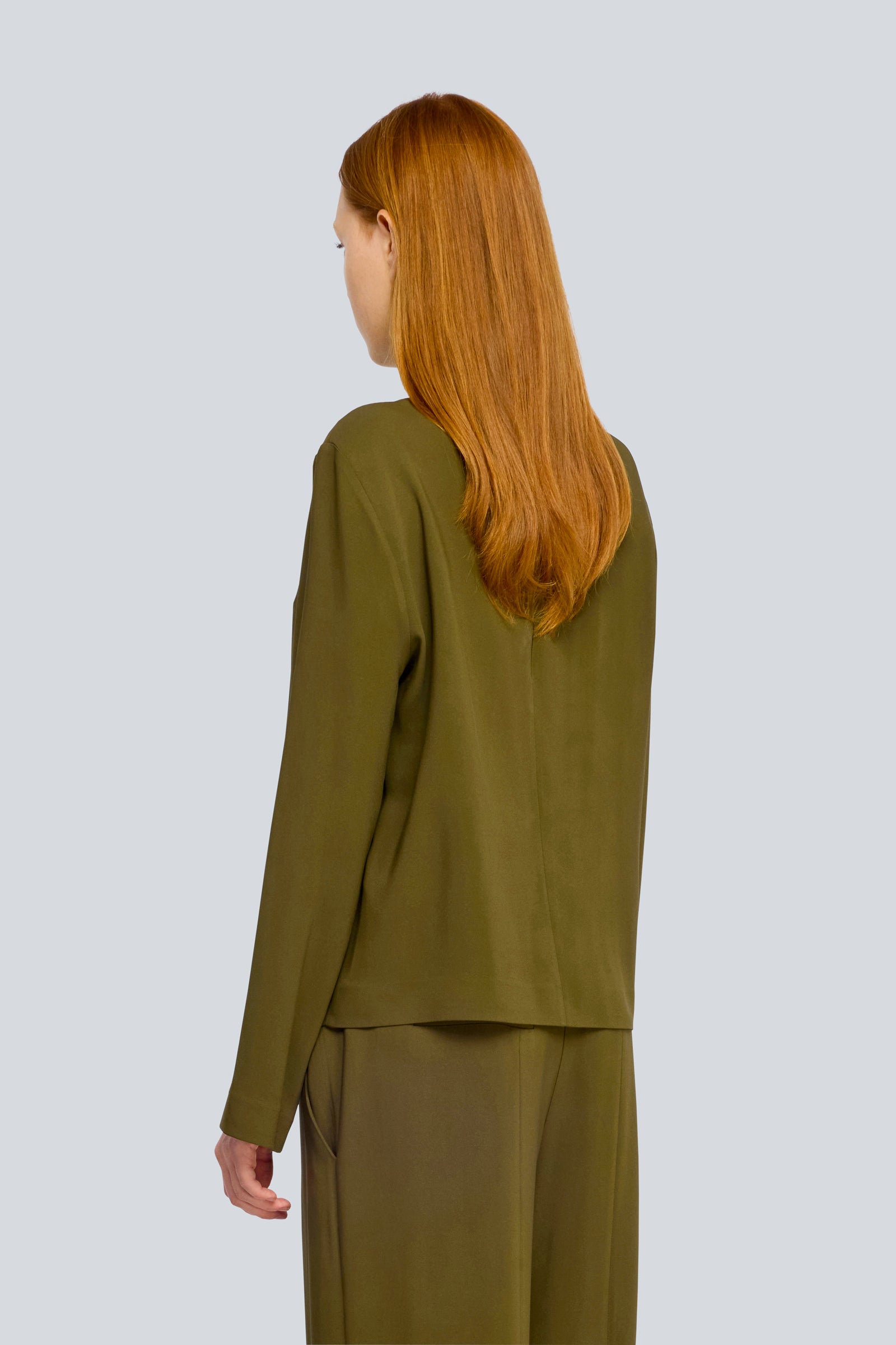Semicouture Chloe Y6WL07 blusa verde cadì