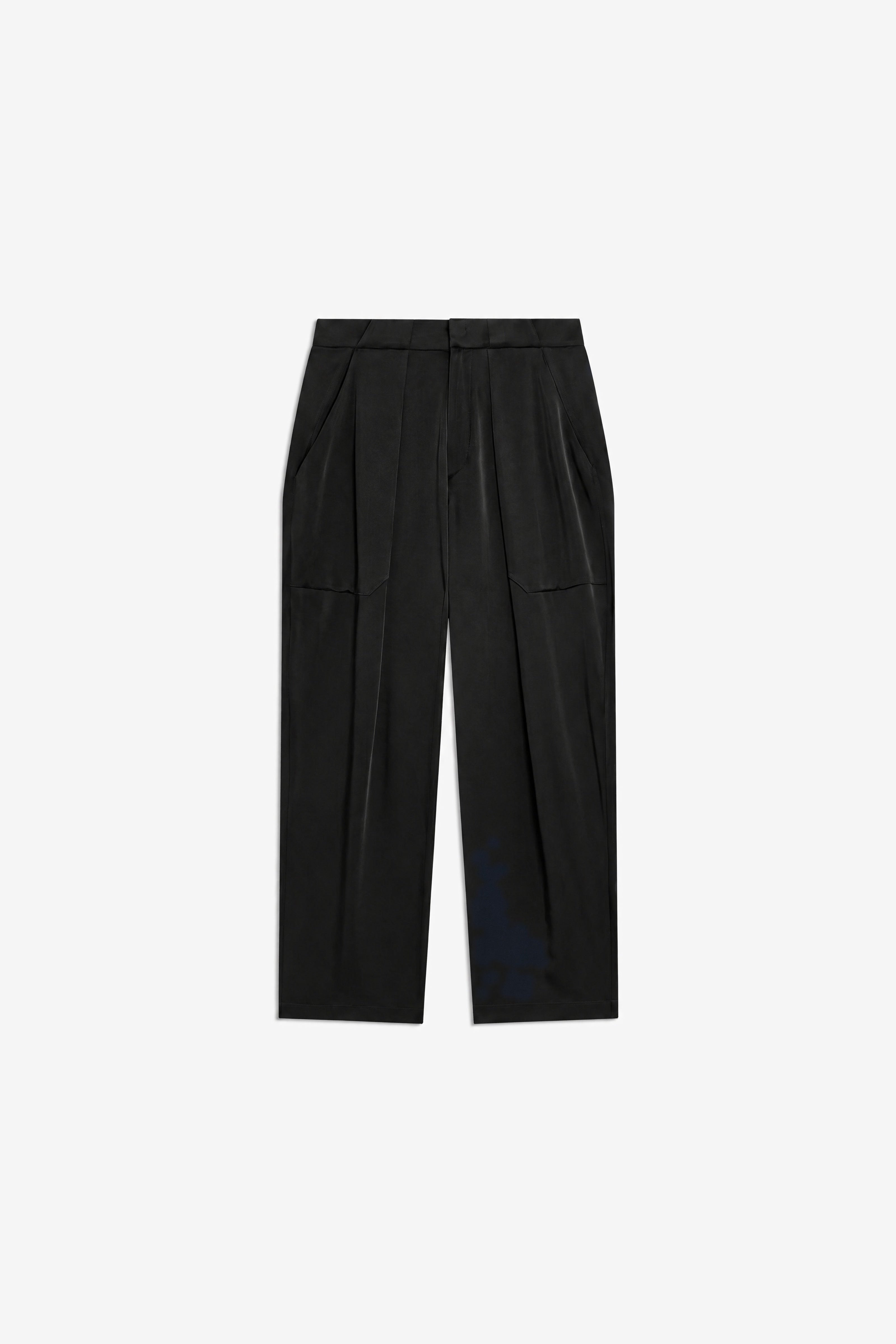 Semicouture Chantal Pantalone Envers Satin Blu Notte