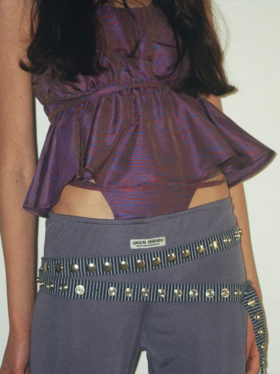 Giglio Tigrato Carlota Top Bluette body seta upcycled
