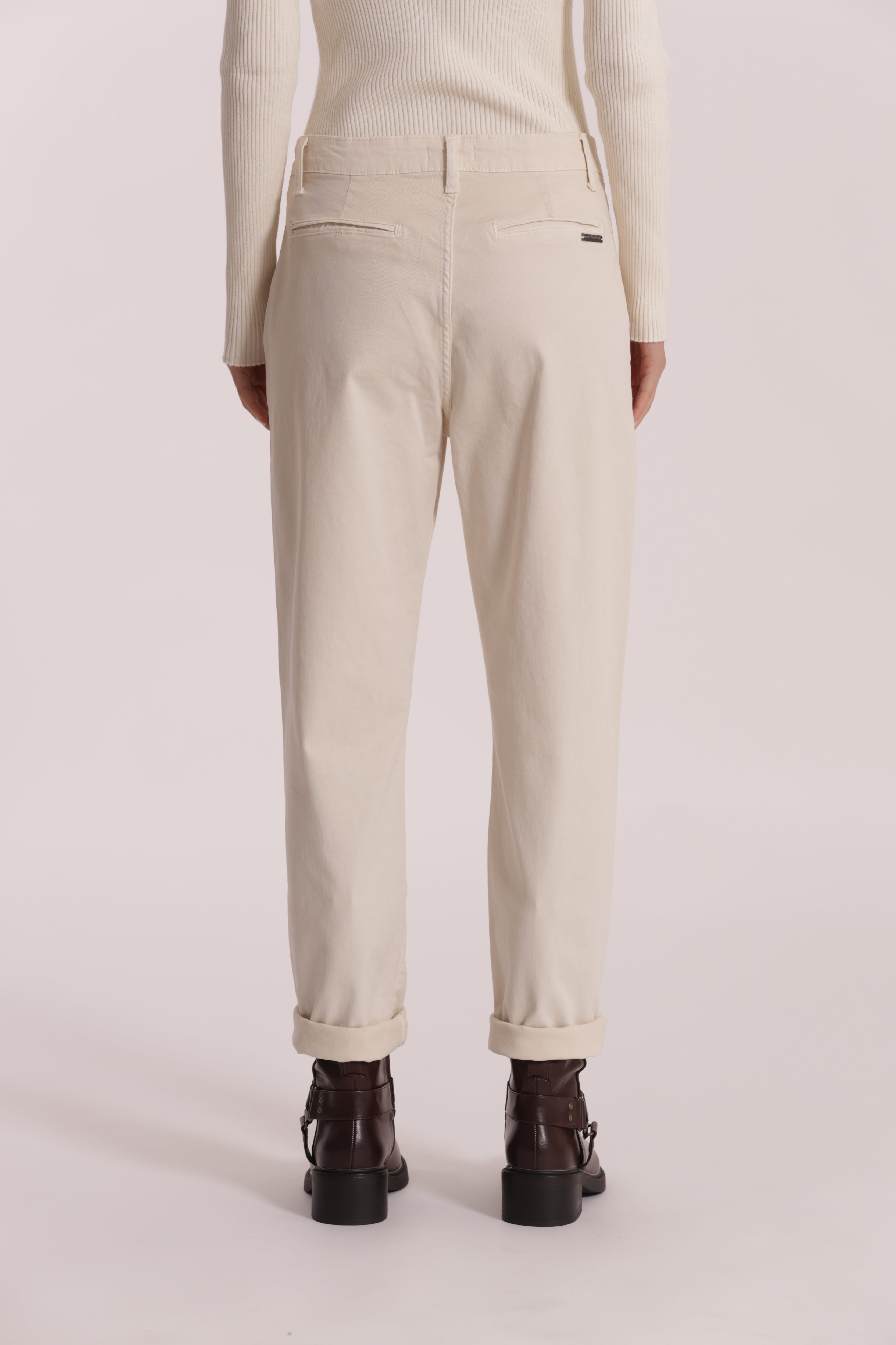 Mimi Mua Pantalone Chinos Gabardina Burro cotone