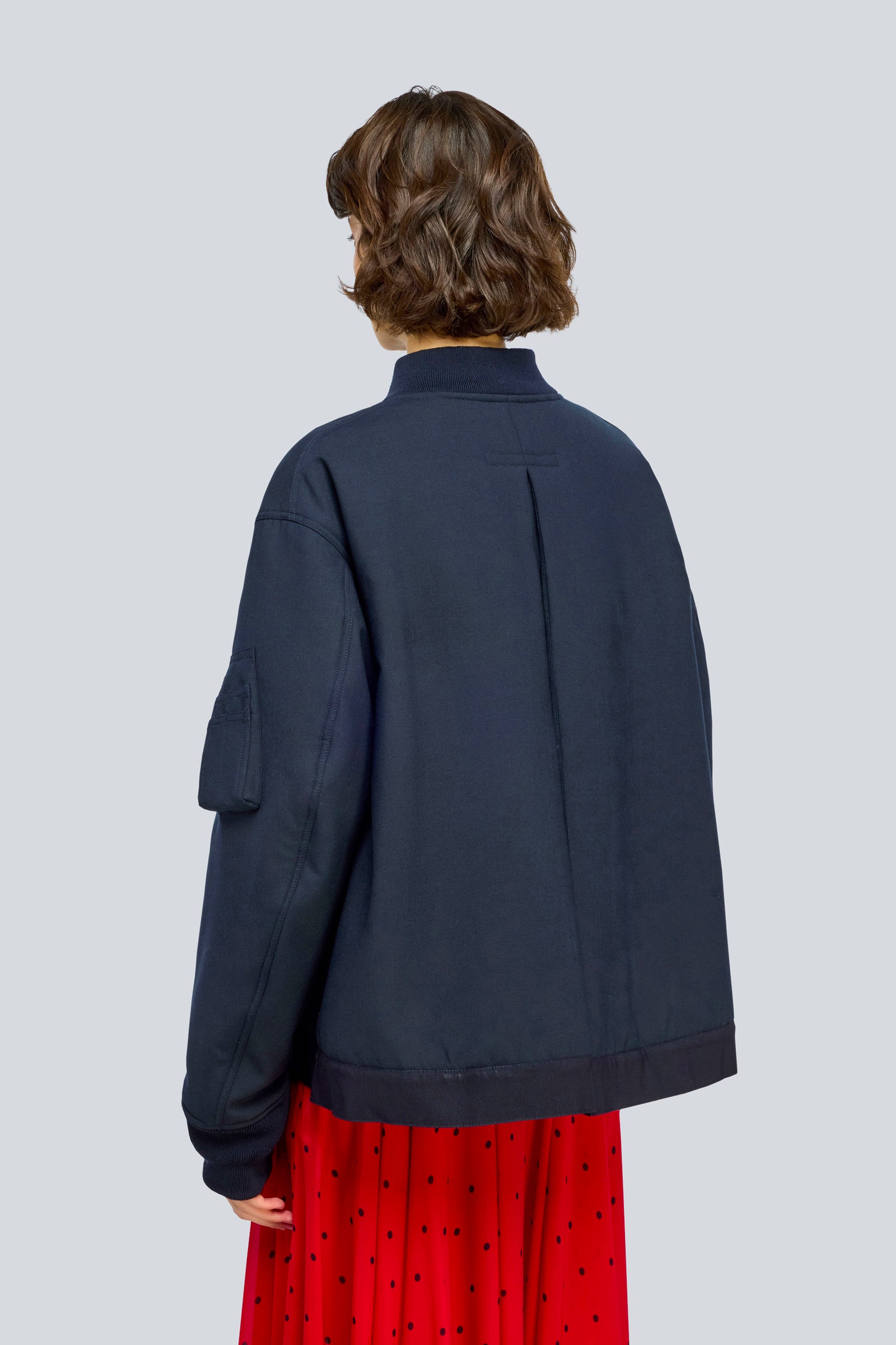 Semicouture Ariella bomber blue fresco lana