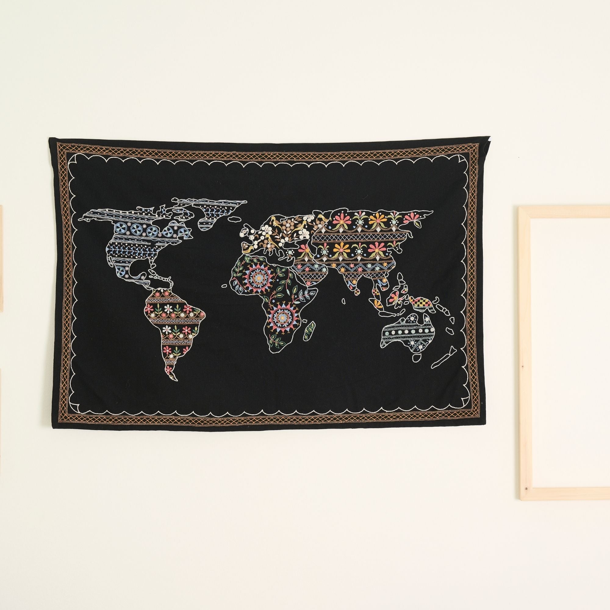 On Earth Mondo pannello cotone multicolore 92x61,5 cm
