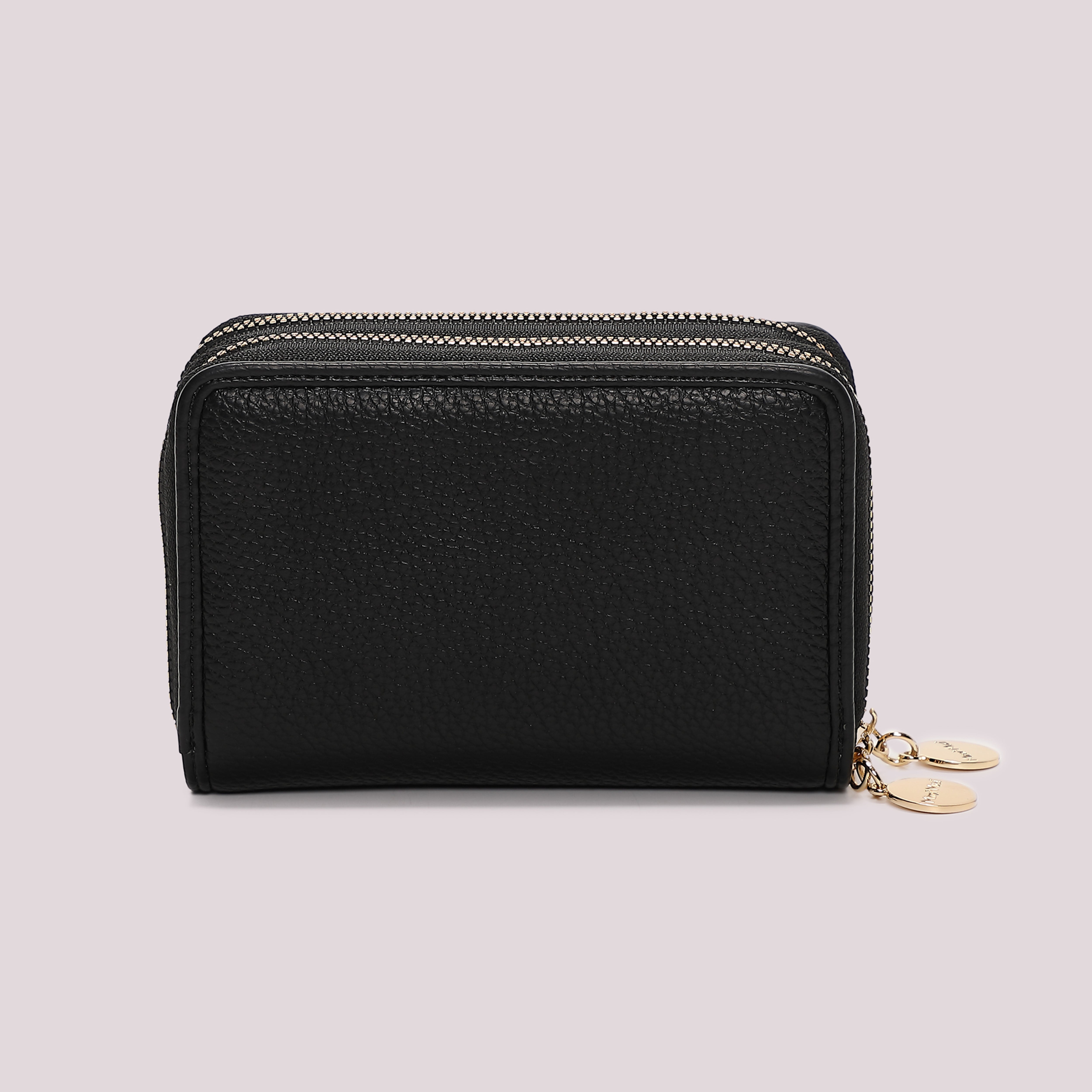 Mimi Mua Portafoglio Medio 2 Zip Portafoglio Nero