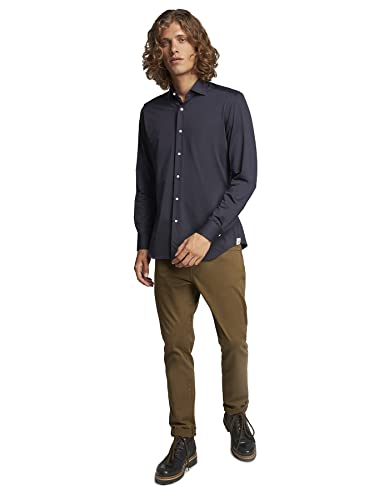 La Martina camicia uomo cotone blu taglia 43