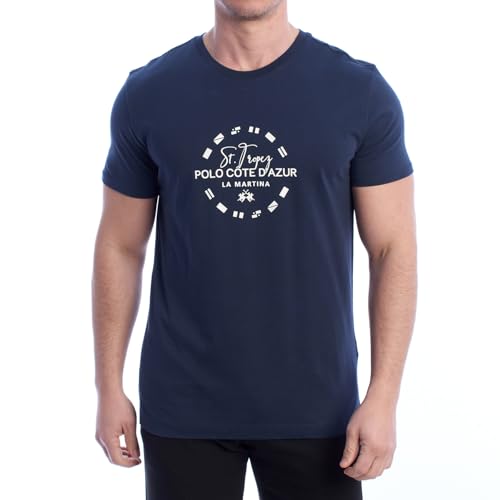 La Martina YMR321 JS206 T-Shirt Uomo Stampa Cotone