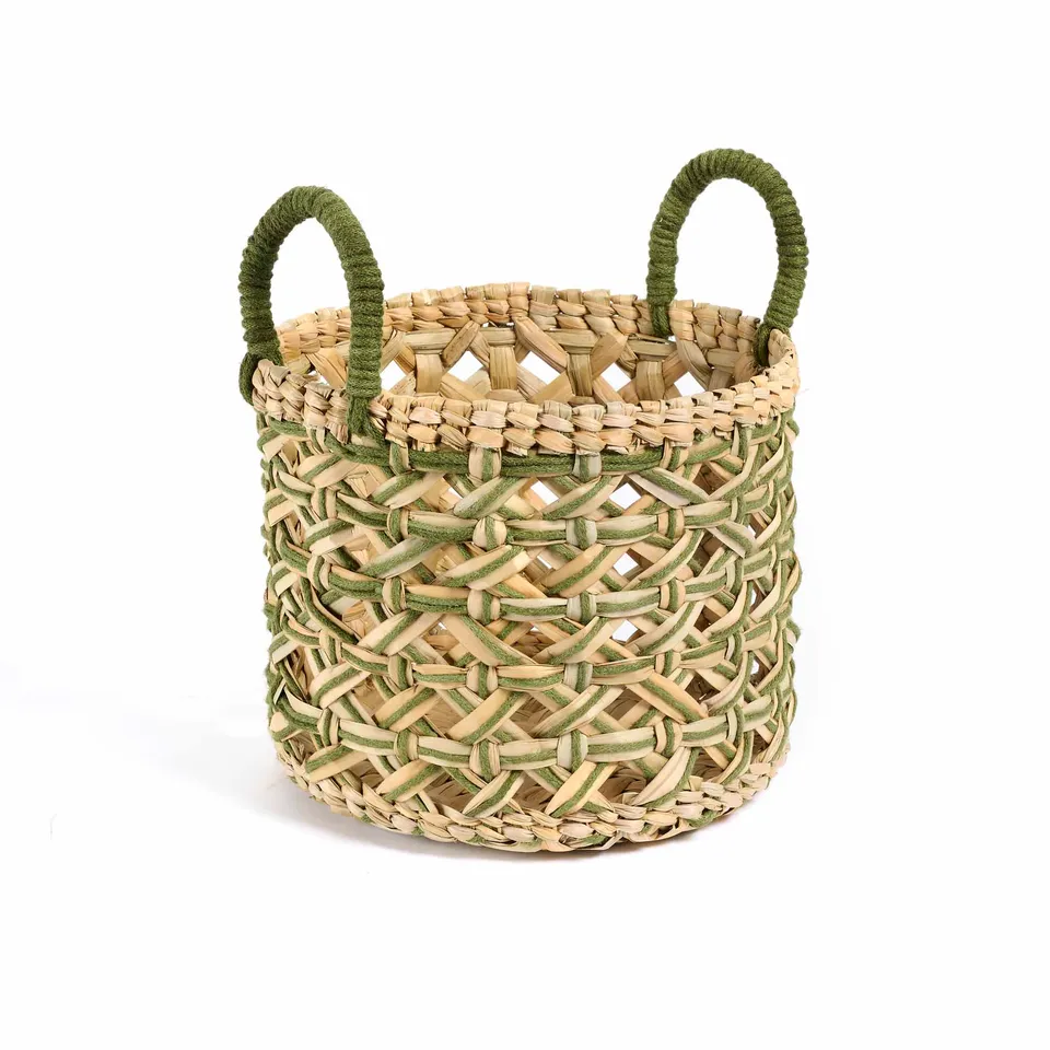 On Earth Cooperative Collection Dori cesto juta verde 33x27 cm