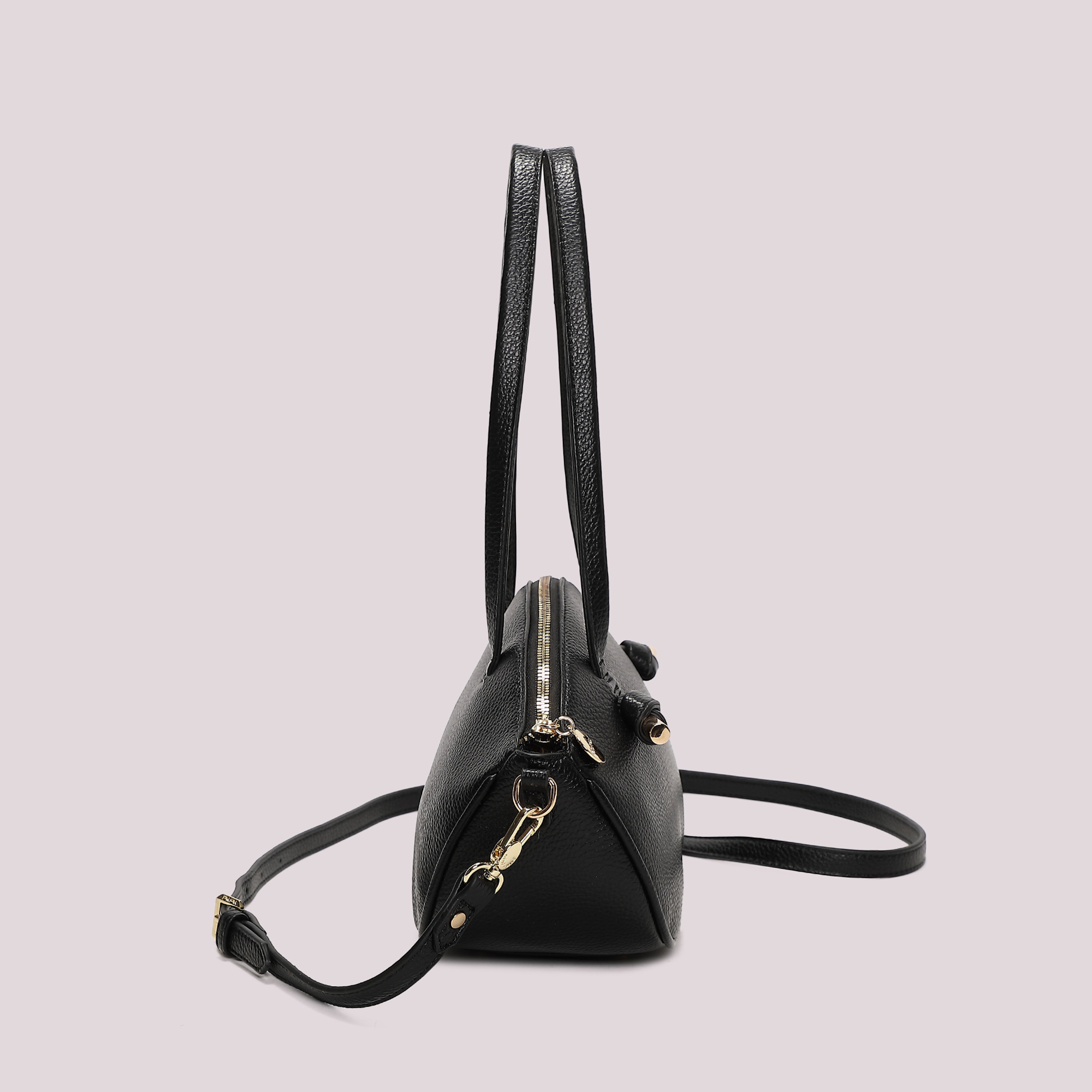 Mimi Mua Borsa Spalla Nodo Manici Nero poliuretano
