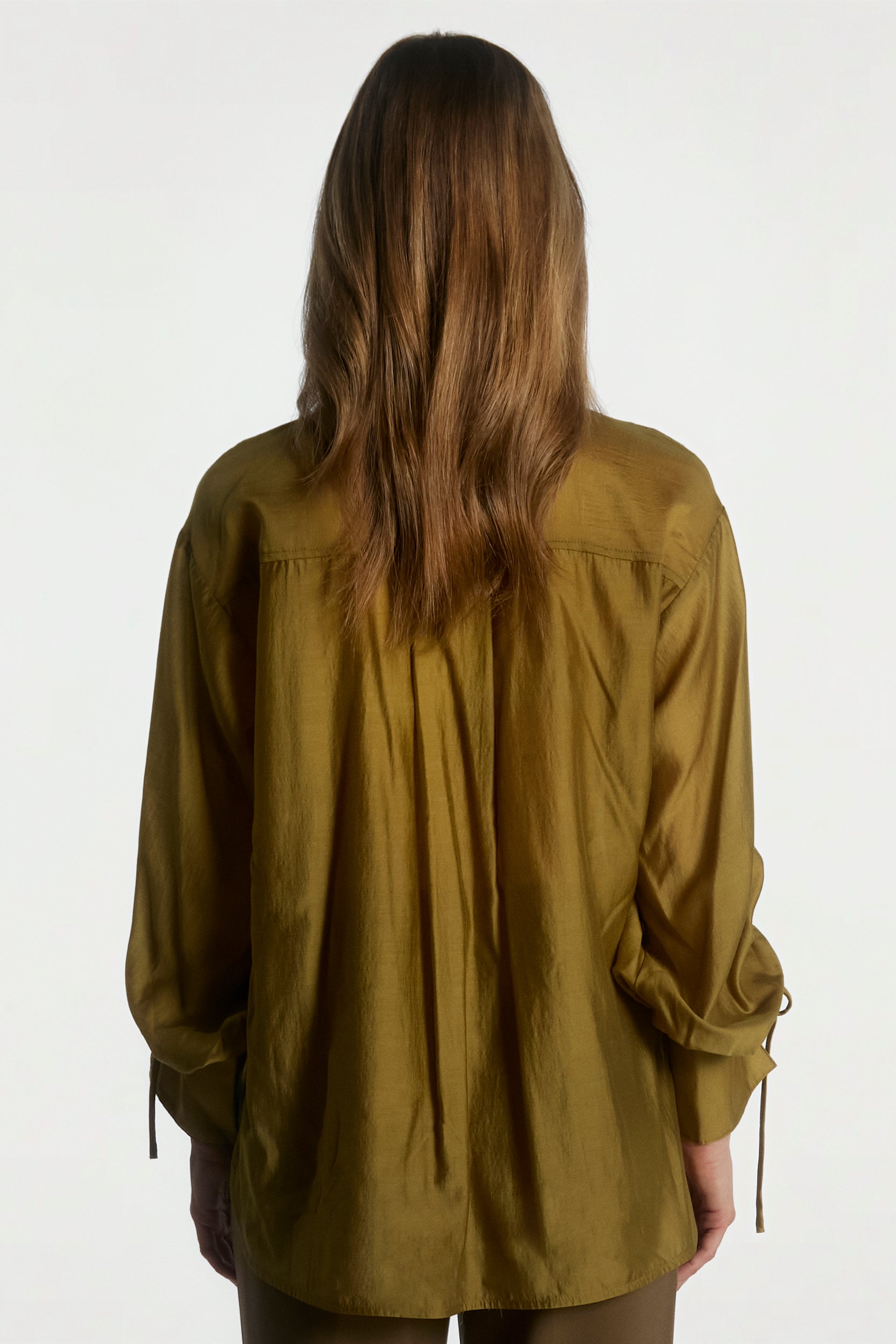 Aaiko Marel camicia curry maniche con fiocco