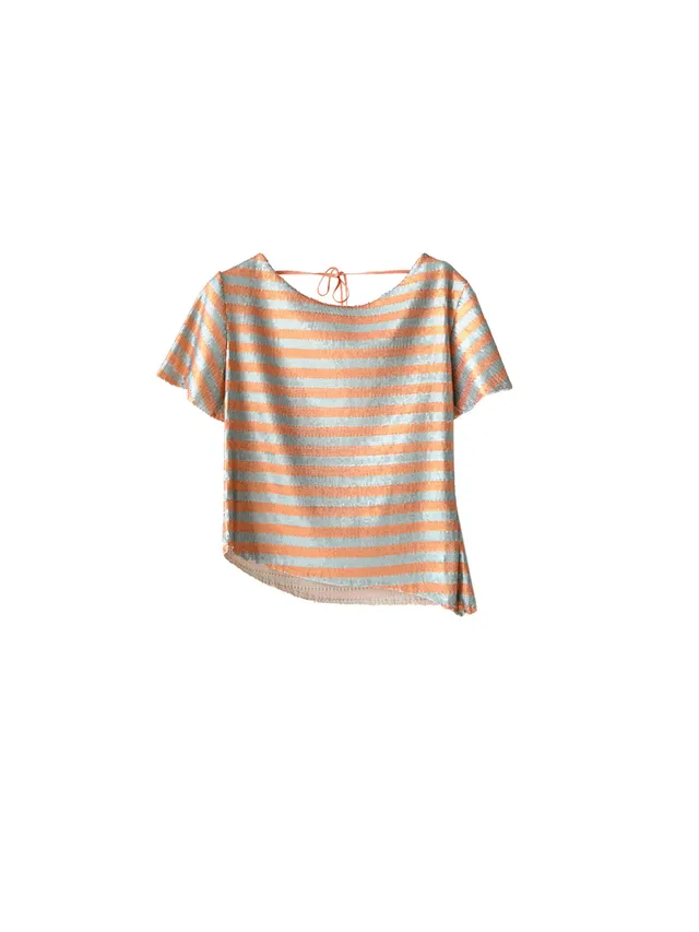 GiglioTigrato Kiara V top paillettes schiena aperta