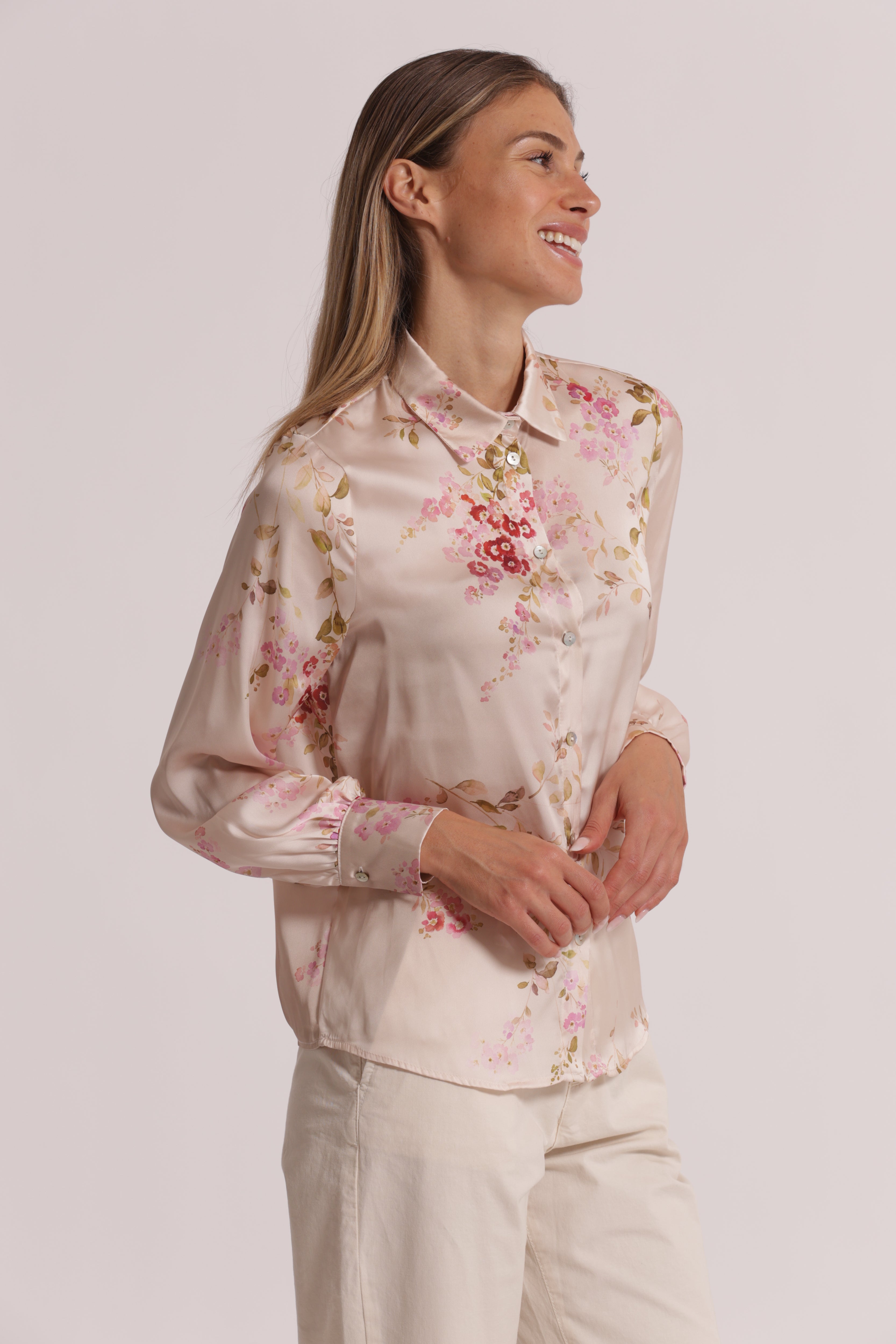 Mimi Mua Dolce Fiore camicia fantasia rosa poliestere