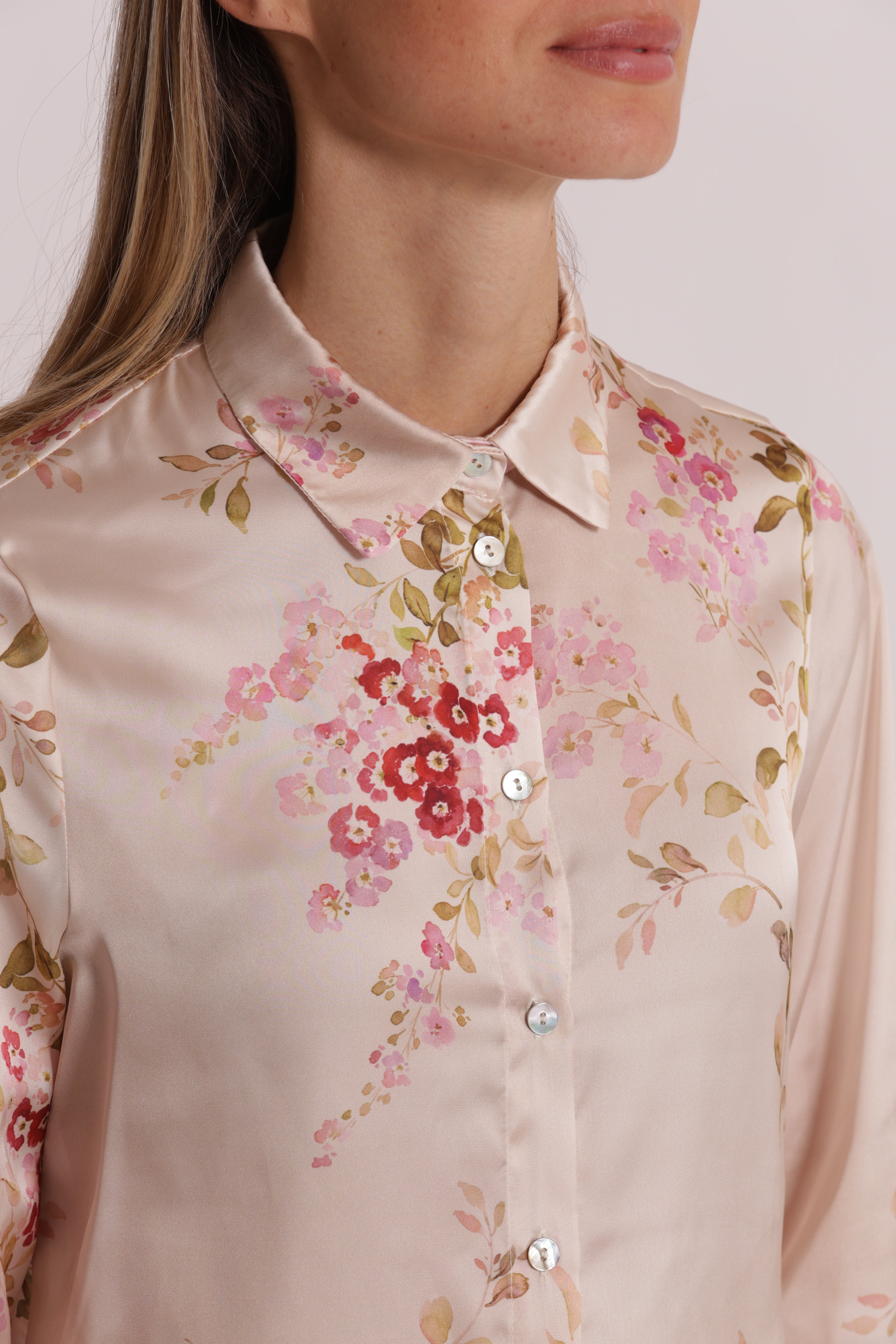 Mimi Mua Dolce Fiore camicia fantasia rosa poliestere
