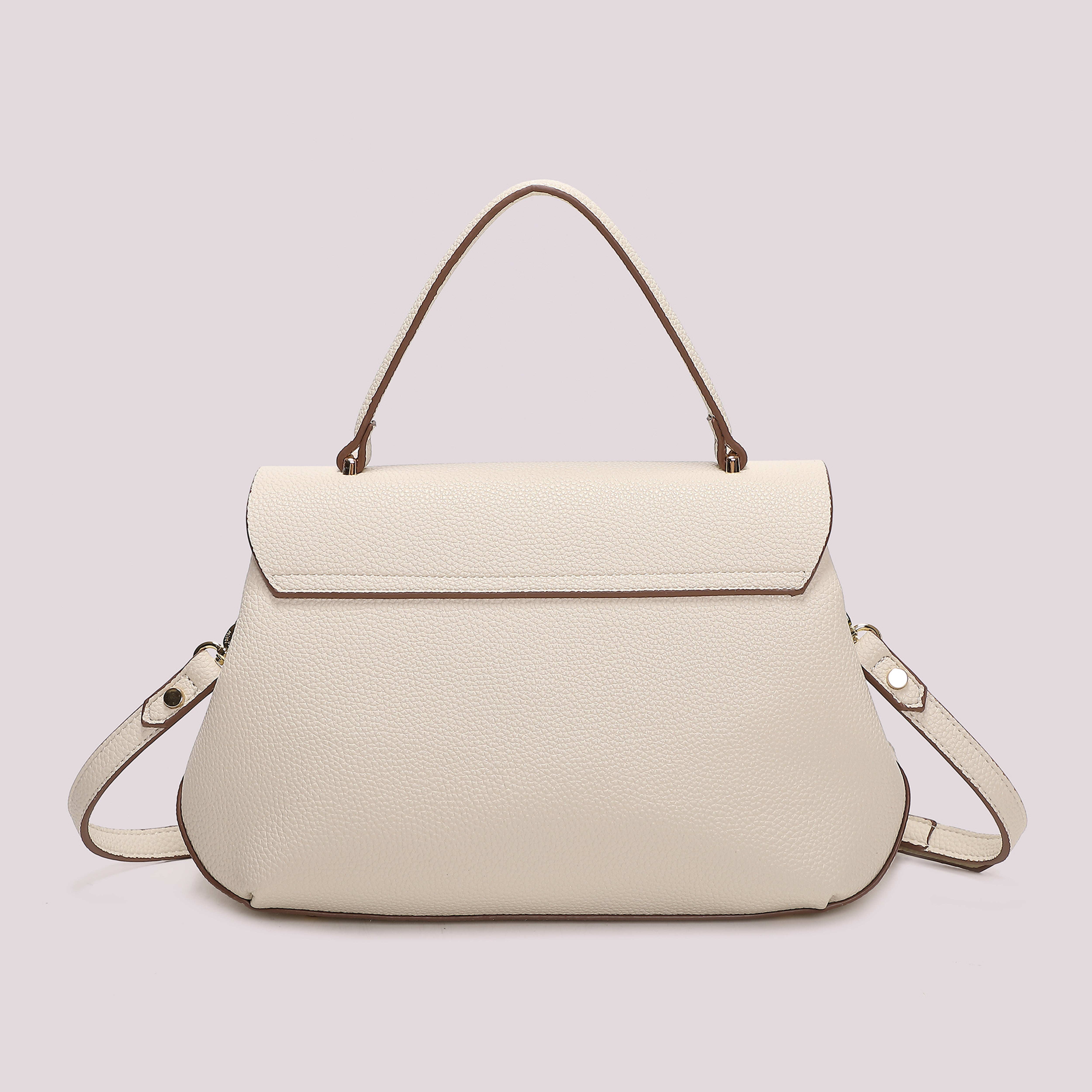 Mimi Mua Borsa a Mano con Patta Nera 30cm