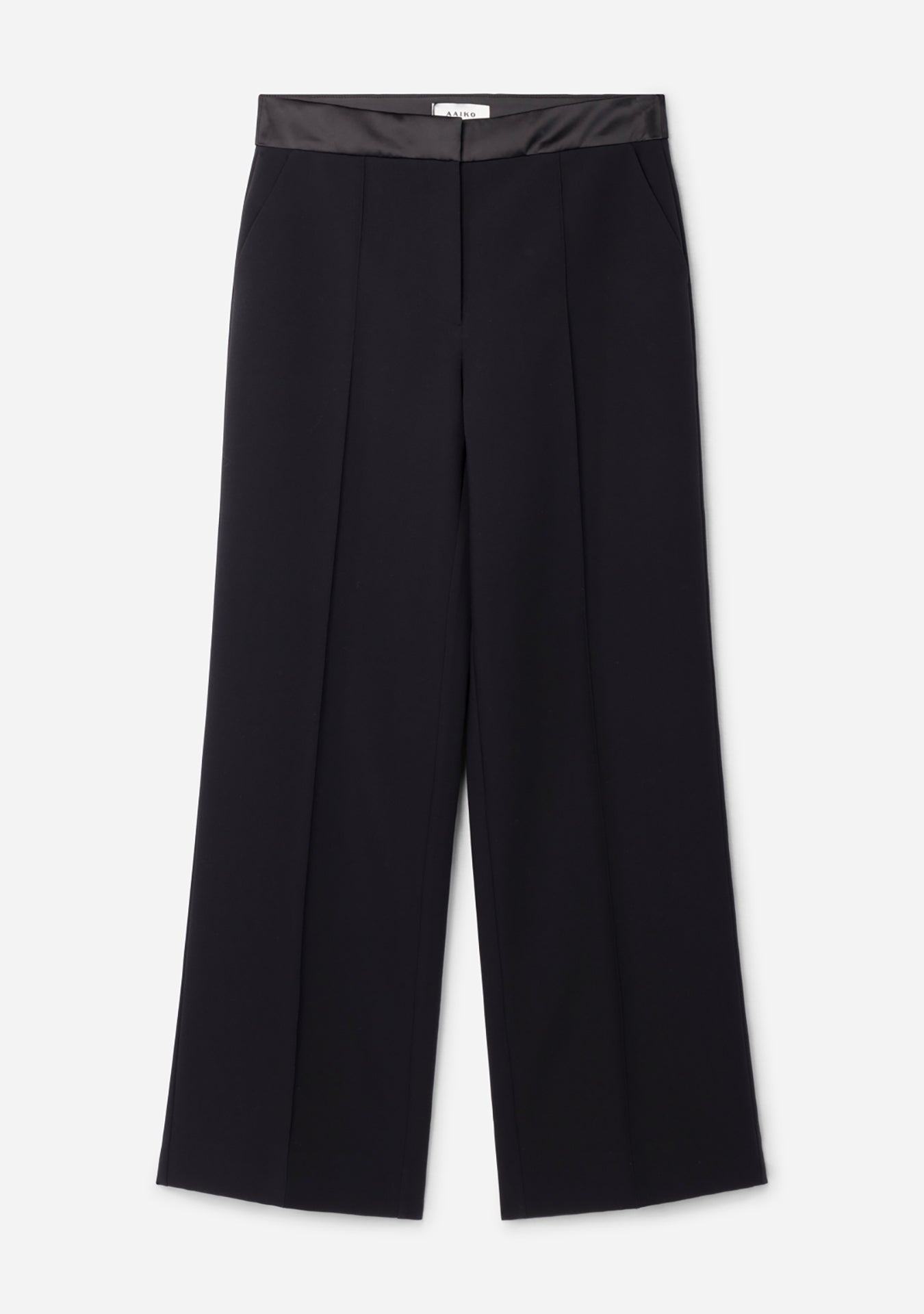 Aaiko Lumiere pantaloni neri fascia satin