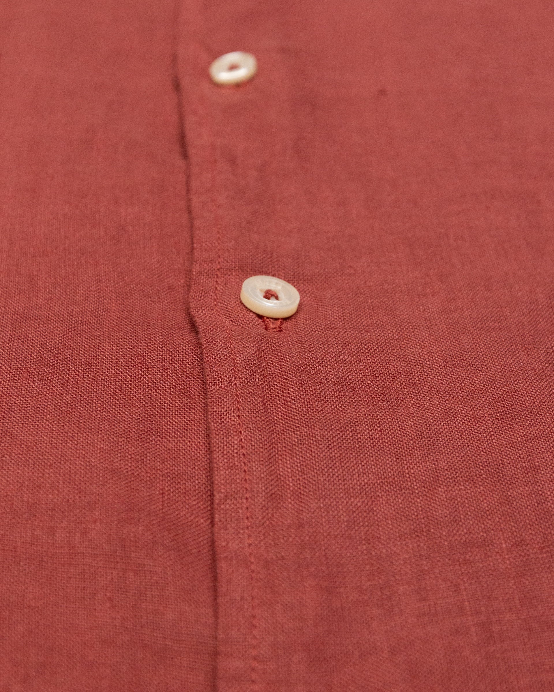 Altea Bart camicia in lino arancione Cotto over