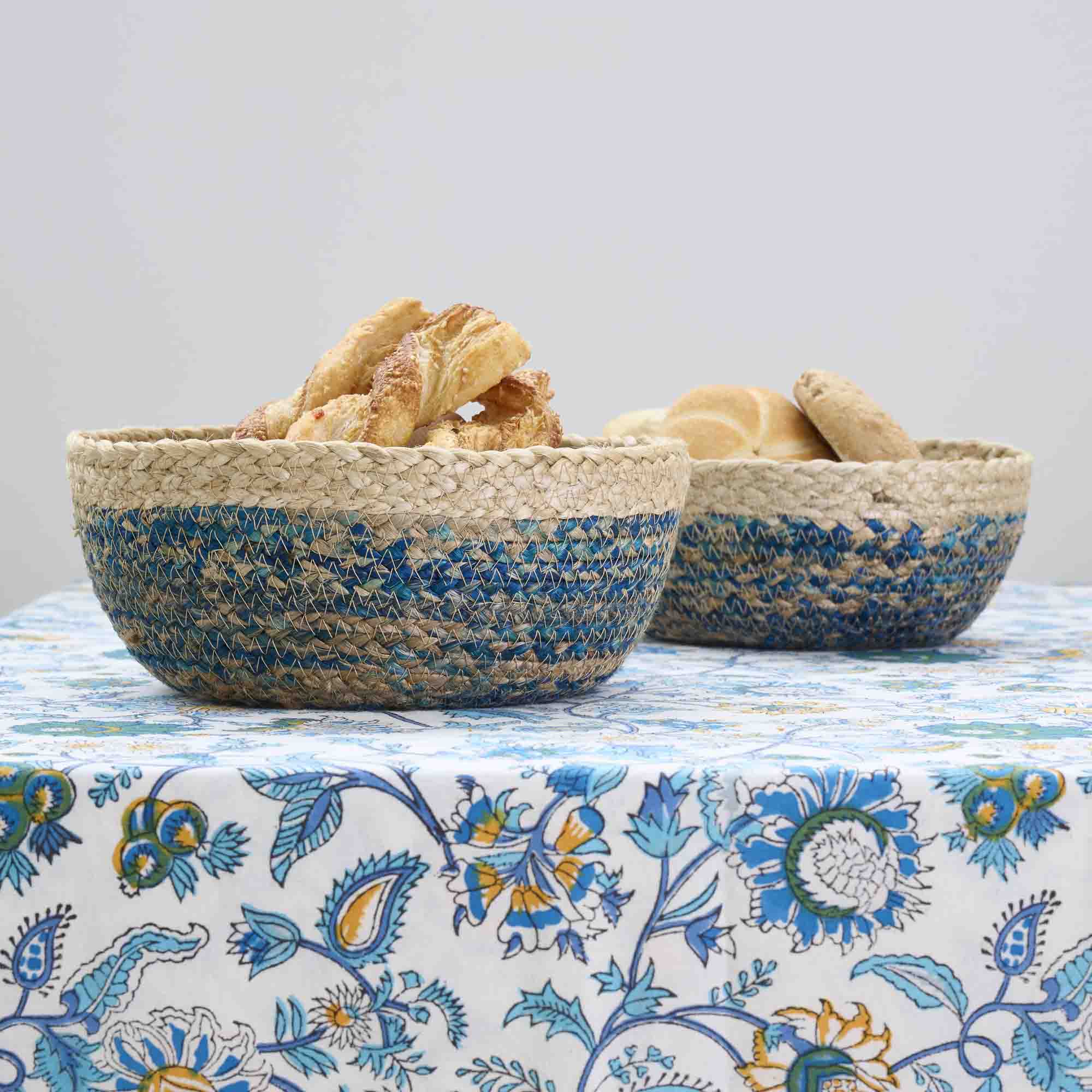 On Earth Braided set 2 cesti juta blu 20+23 cm