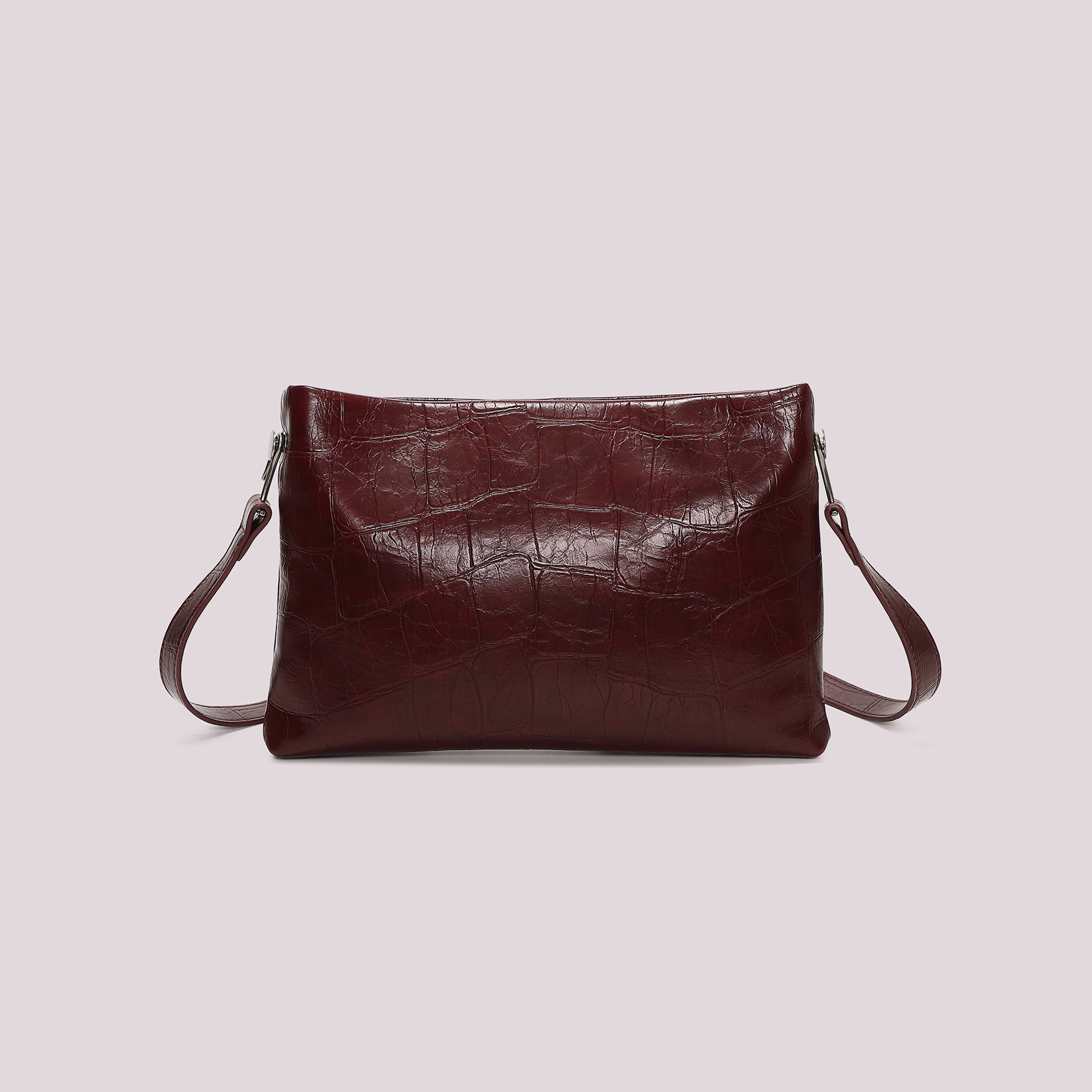 Mimi Mua borsa a busta nera effetto cocco