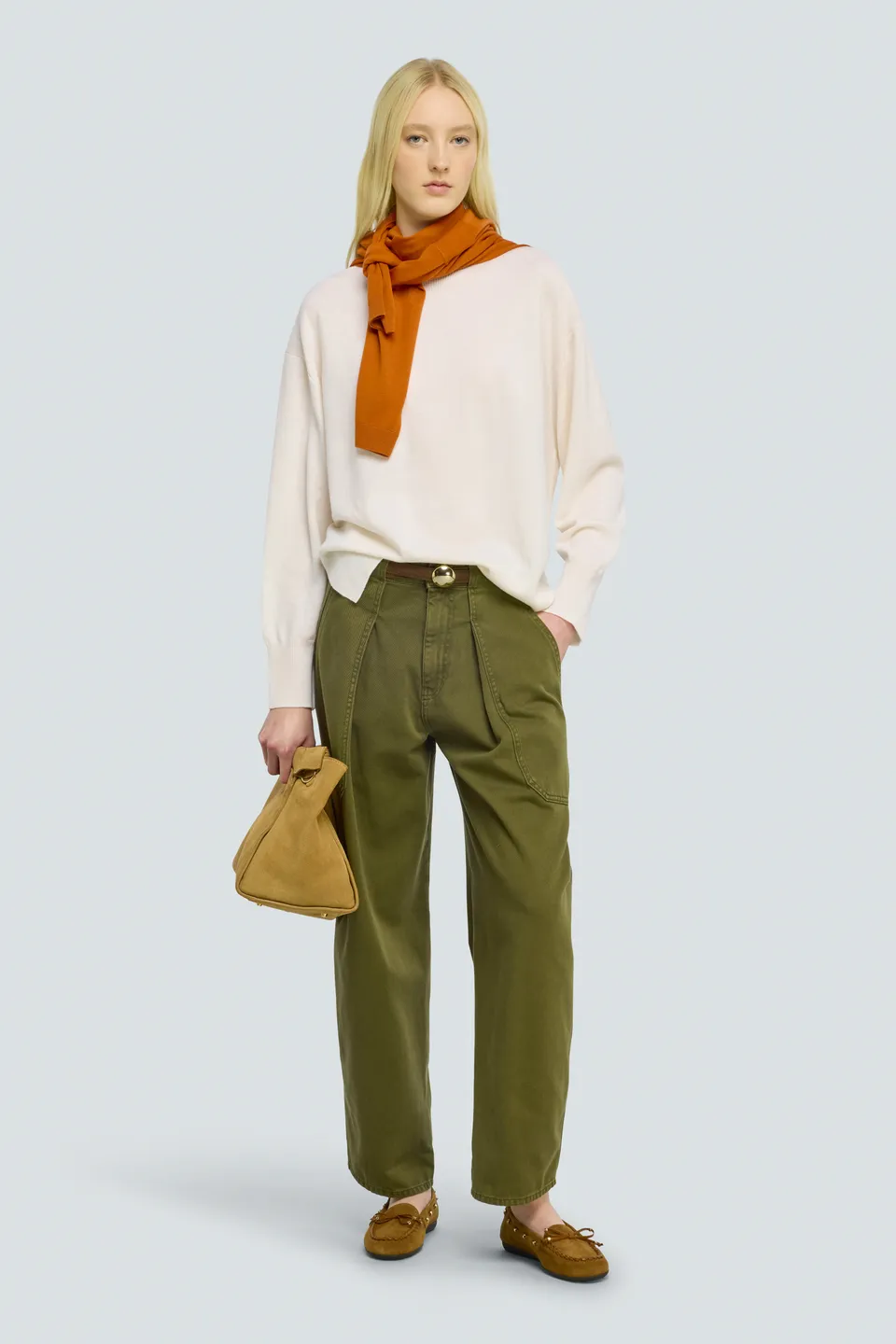 Semicouture Eliza pantalone verde militare bull