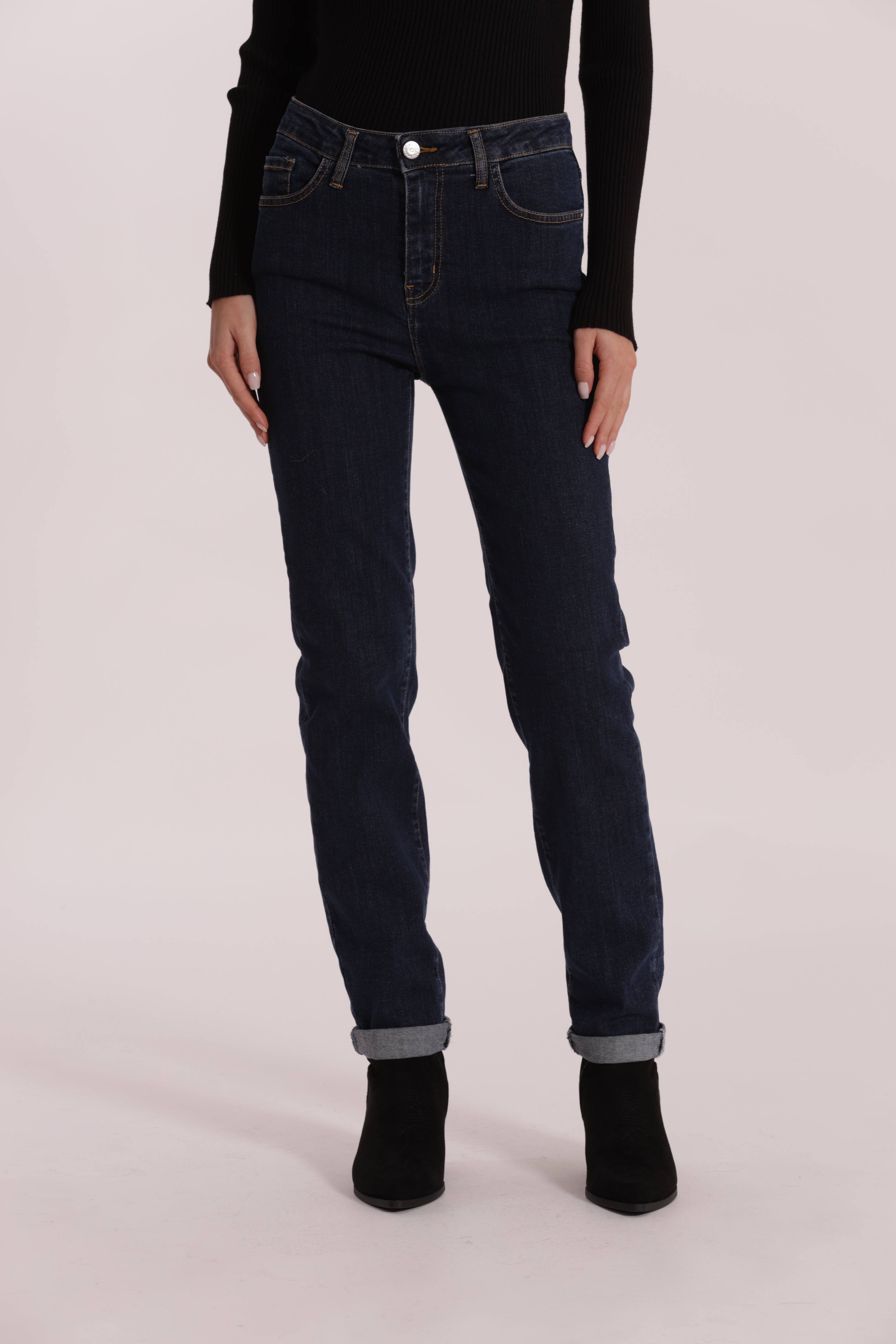 Mimi Mua Jeans Sigaretta jeans nero elasticizzato