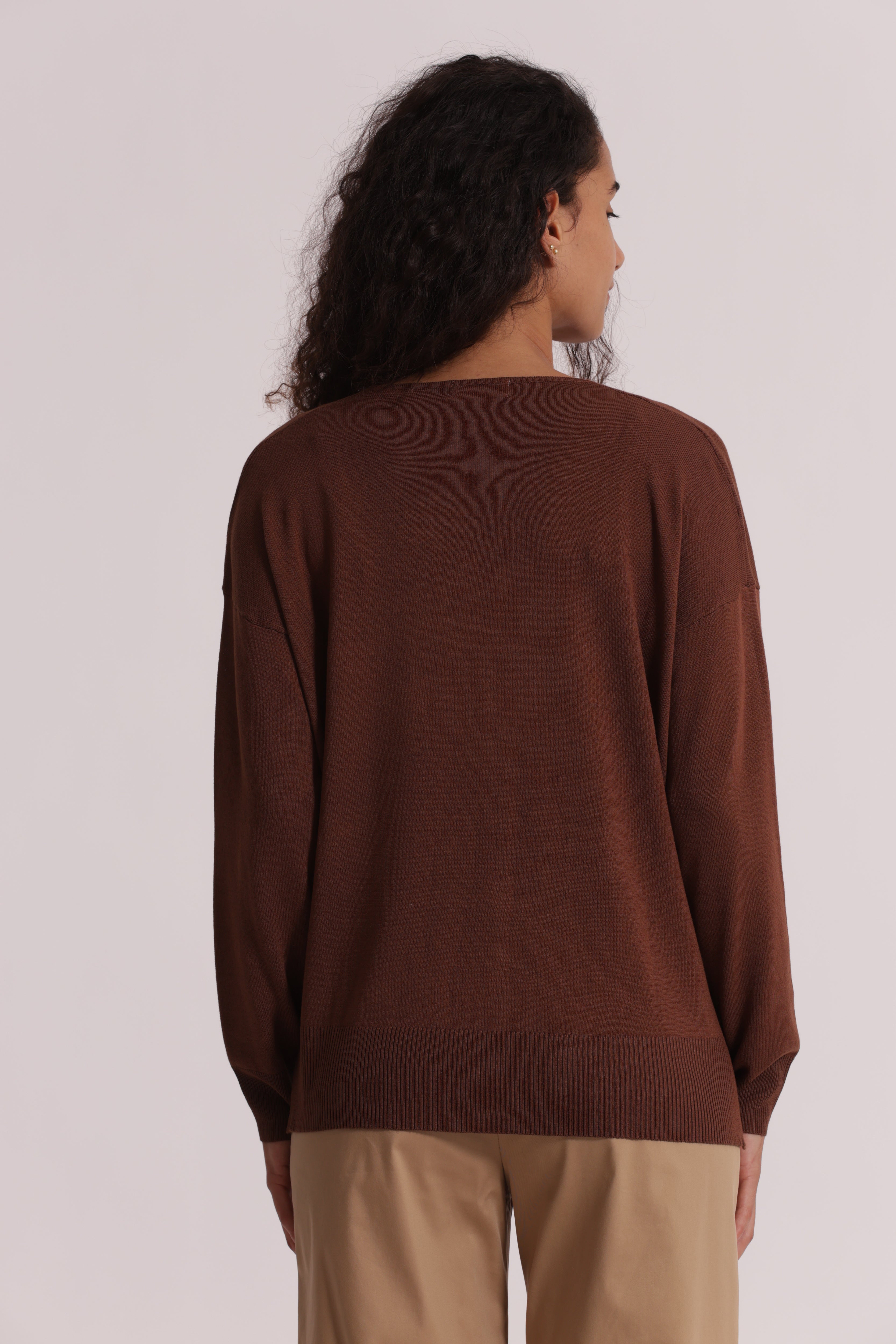 Mimi Mua Basic cardigan in maglia bianco viscosa