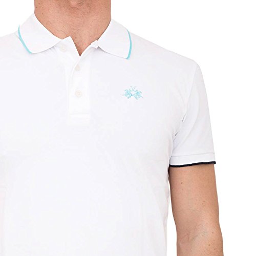 La Martina 20161 polo uomo bianca stretch taglia M