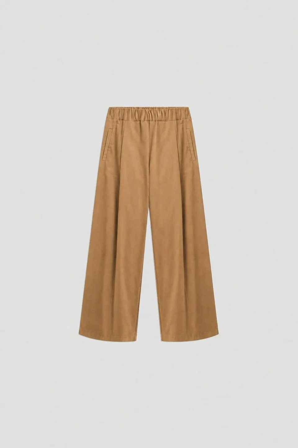 Semicouture Jhonny Y6WO26 pantalone gabardina moka gamba ampia