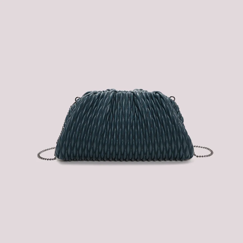 Mimi Mua Clutch Trapuntata Morbida Nero