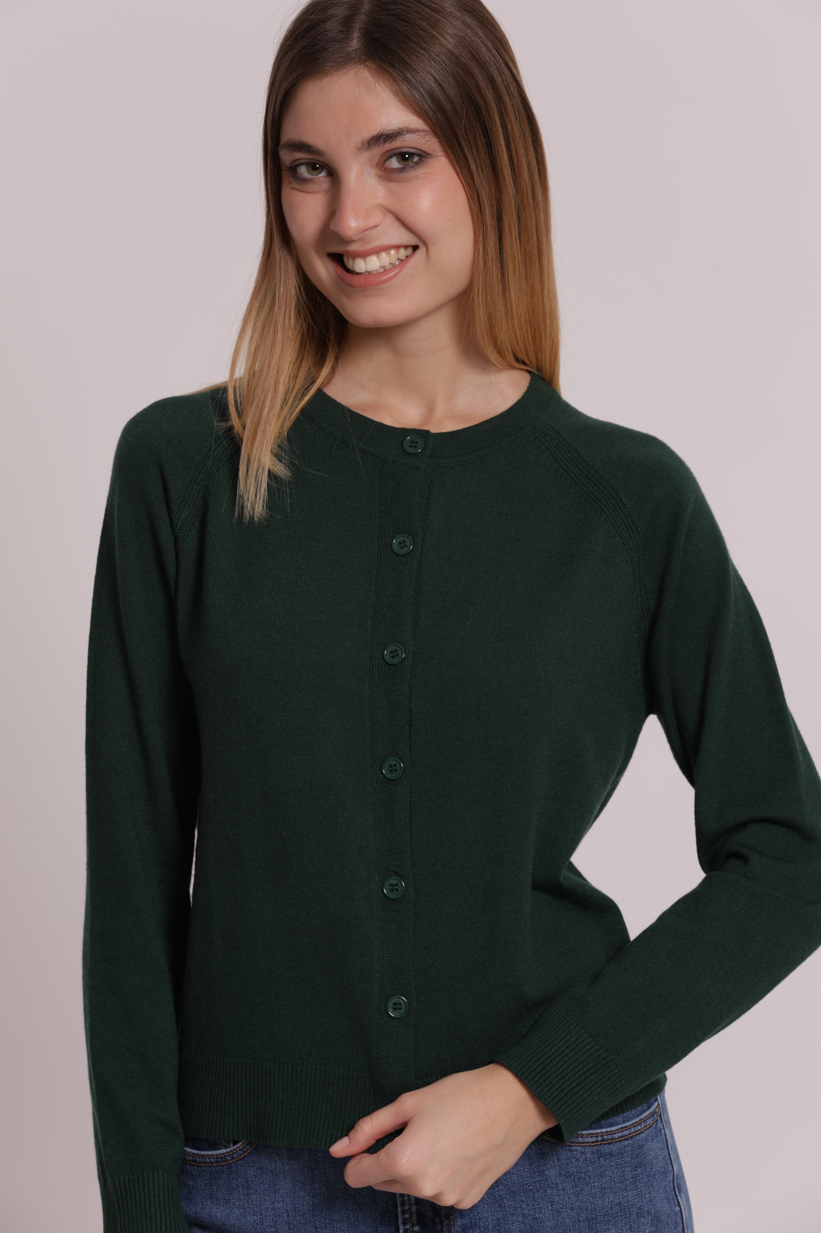 Mimi Mua Maglia Cardigan Scollo Tondo nero viscosa