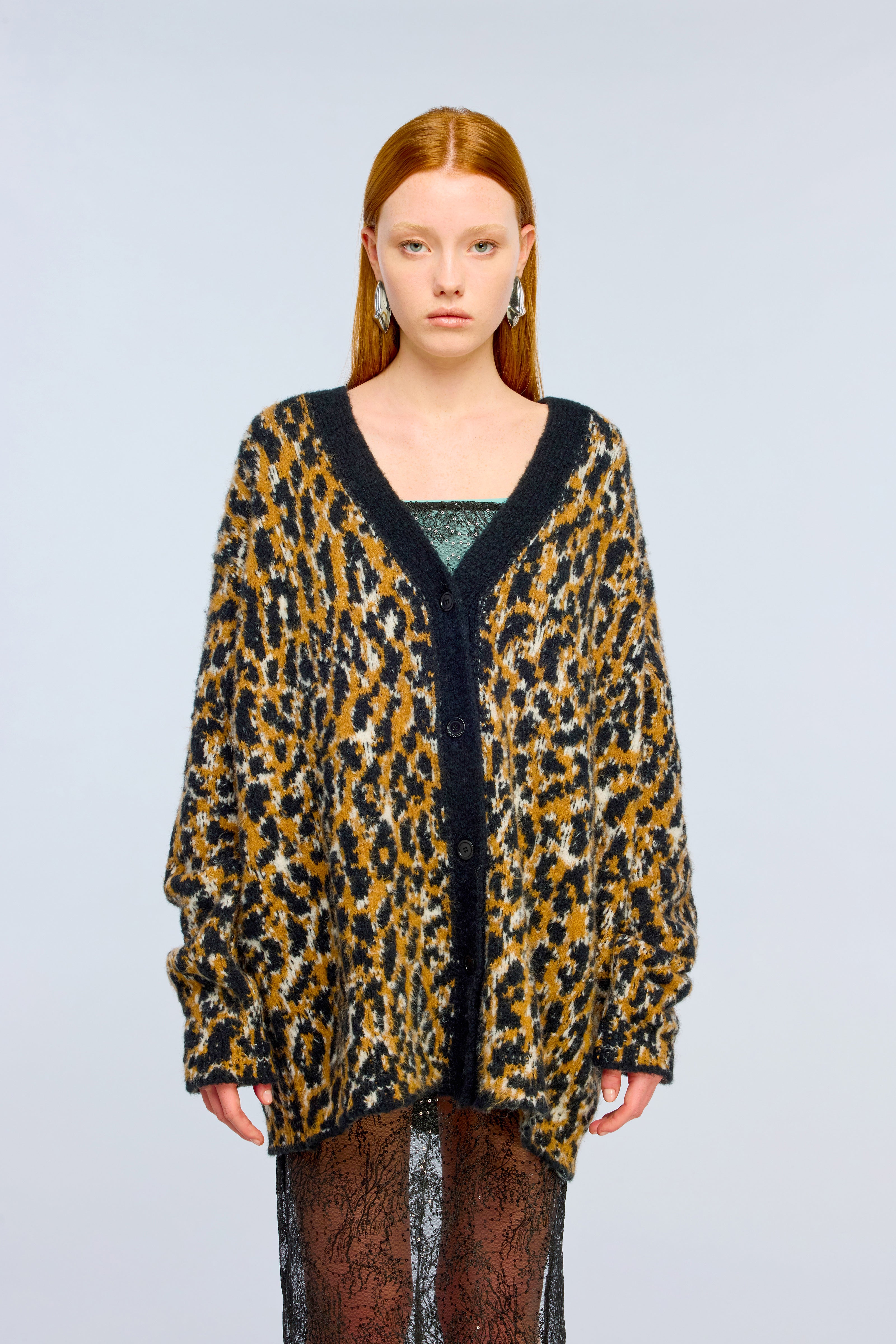 Semicouture Zoe Y6WF28 cardigan maculato jacquard