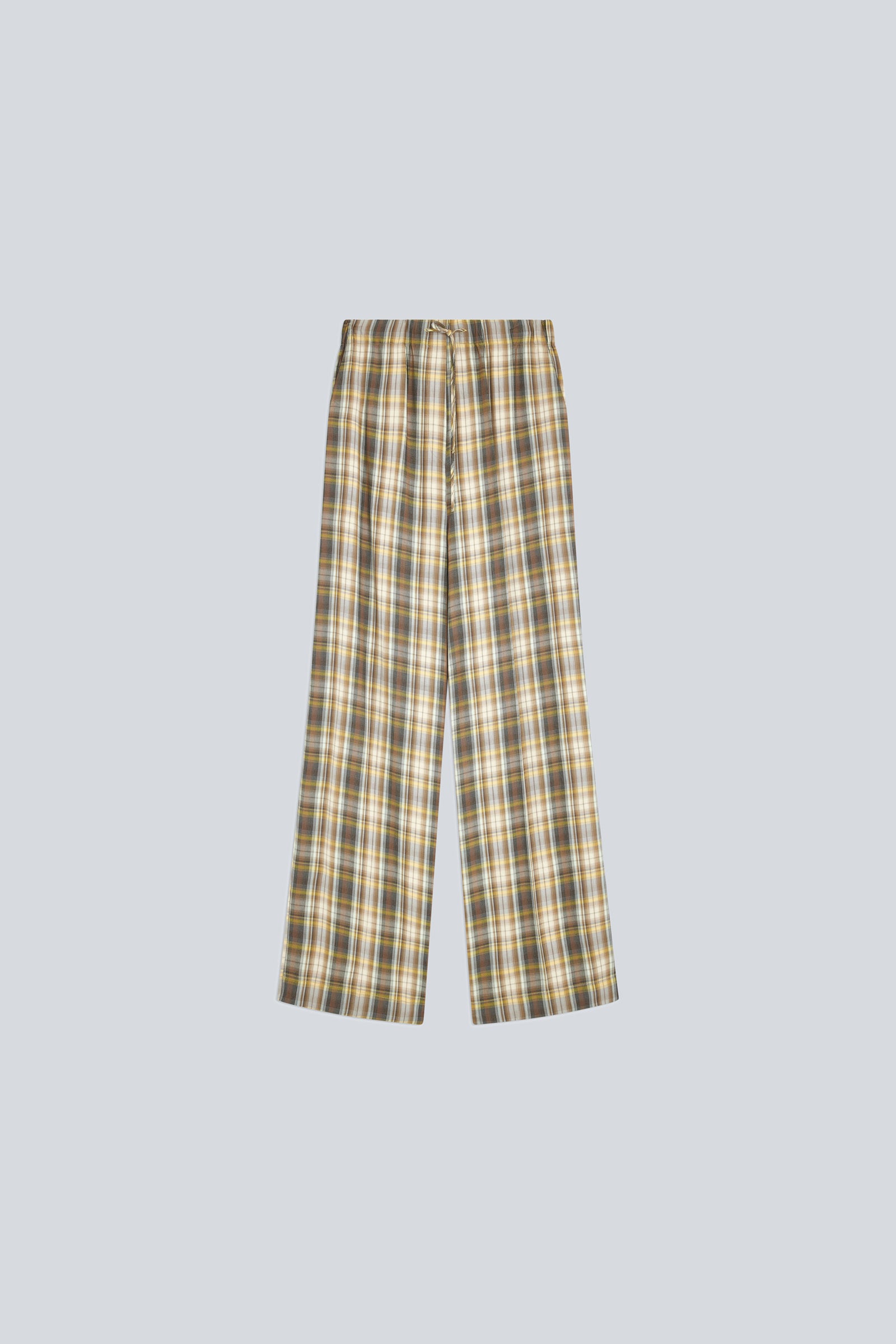 Semicouture Selene pantalone check canyon-nuvola