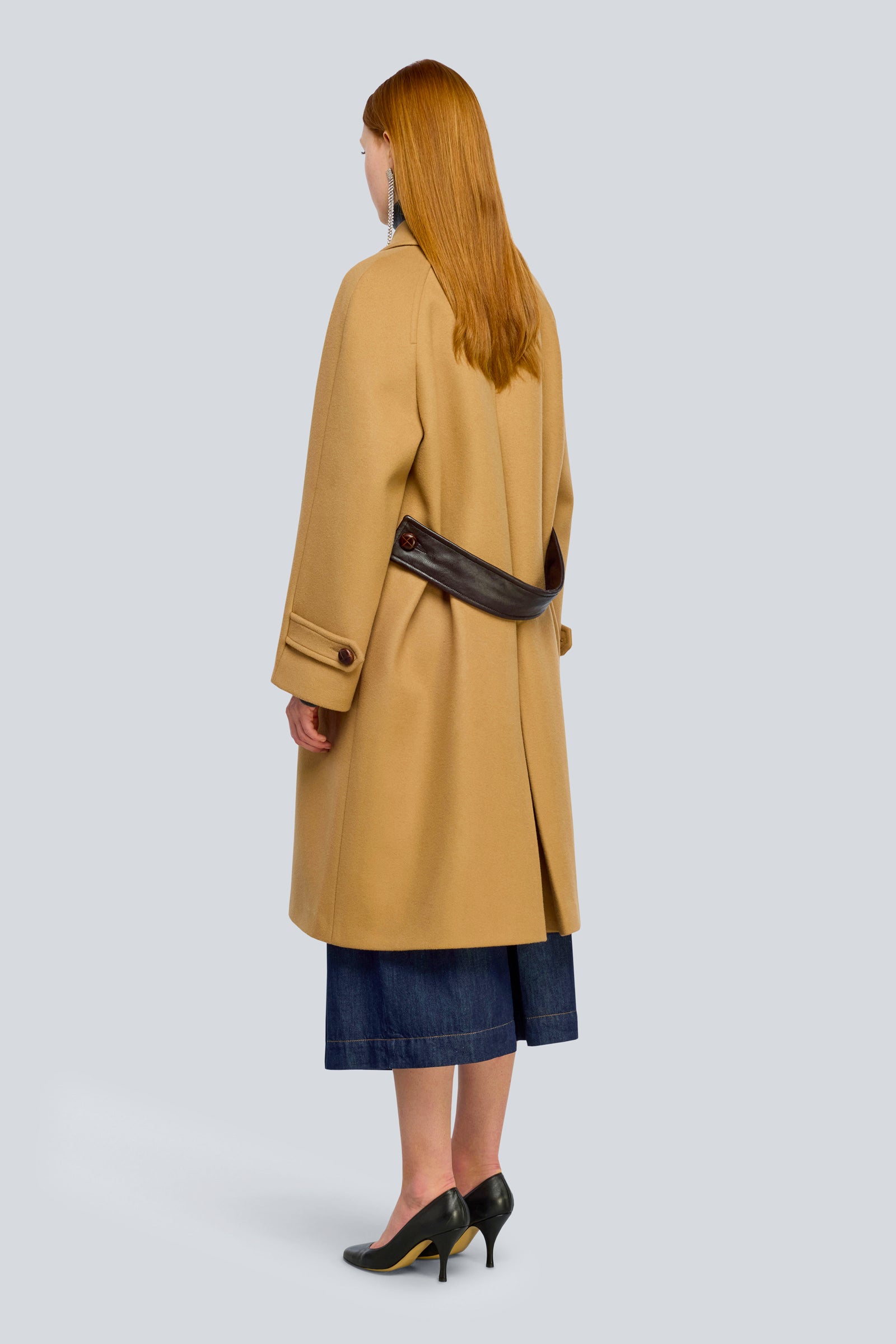 Semicouture Laurel Cappotto Panno Lungo Svasato